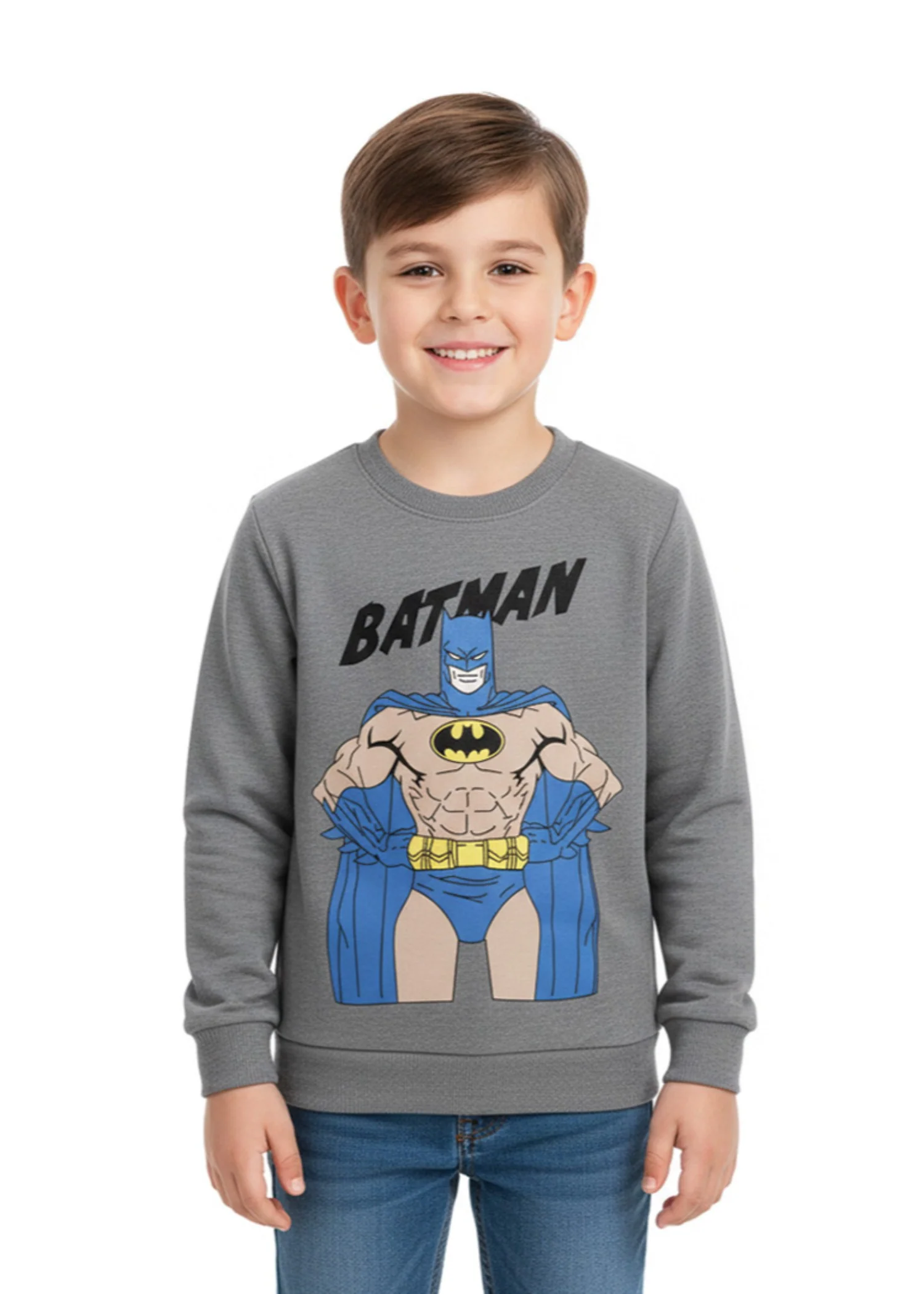 fleece Sweatshirt in Grey