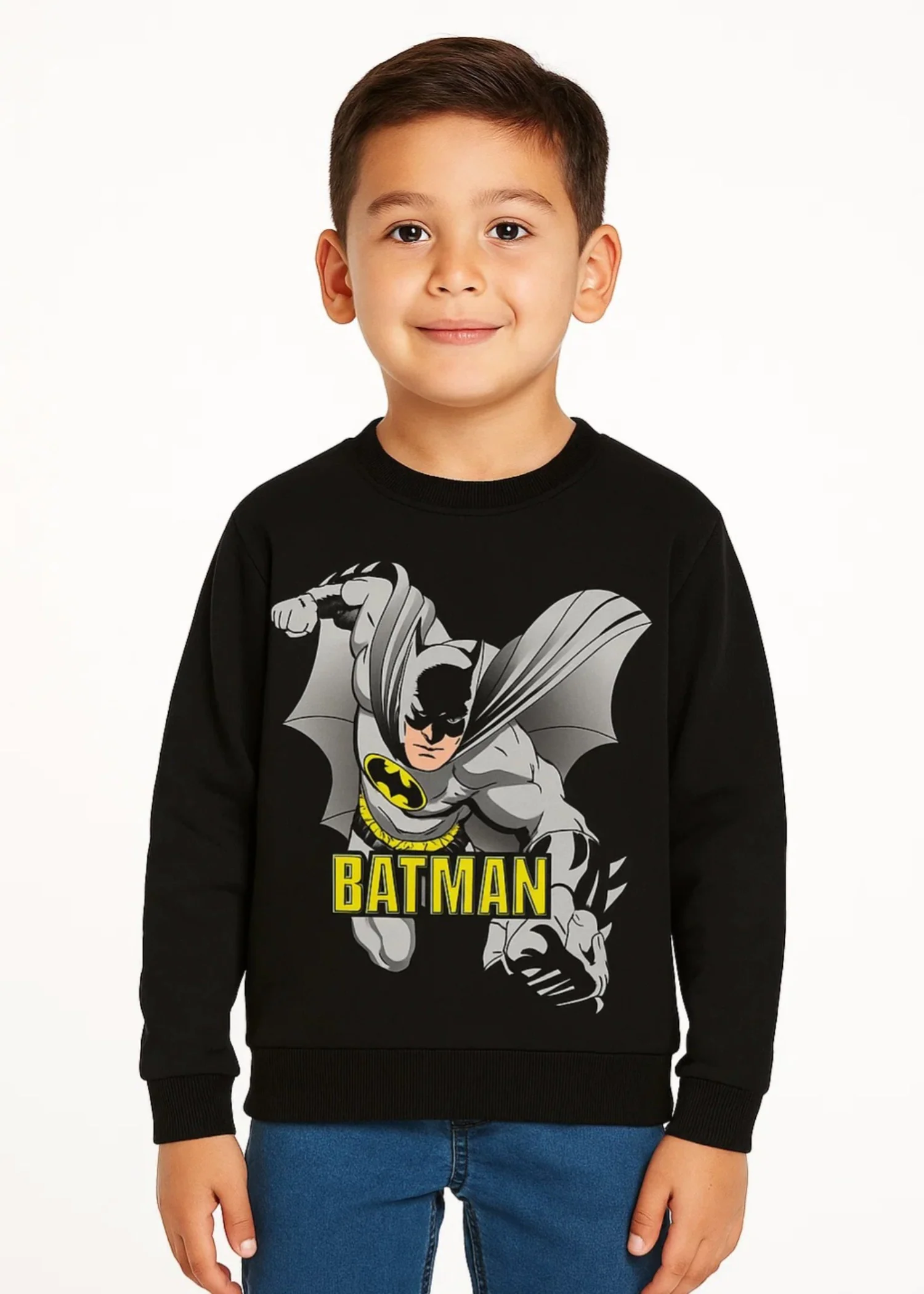 fleece Sweatshirt in Black
