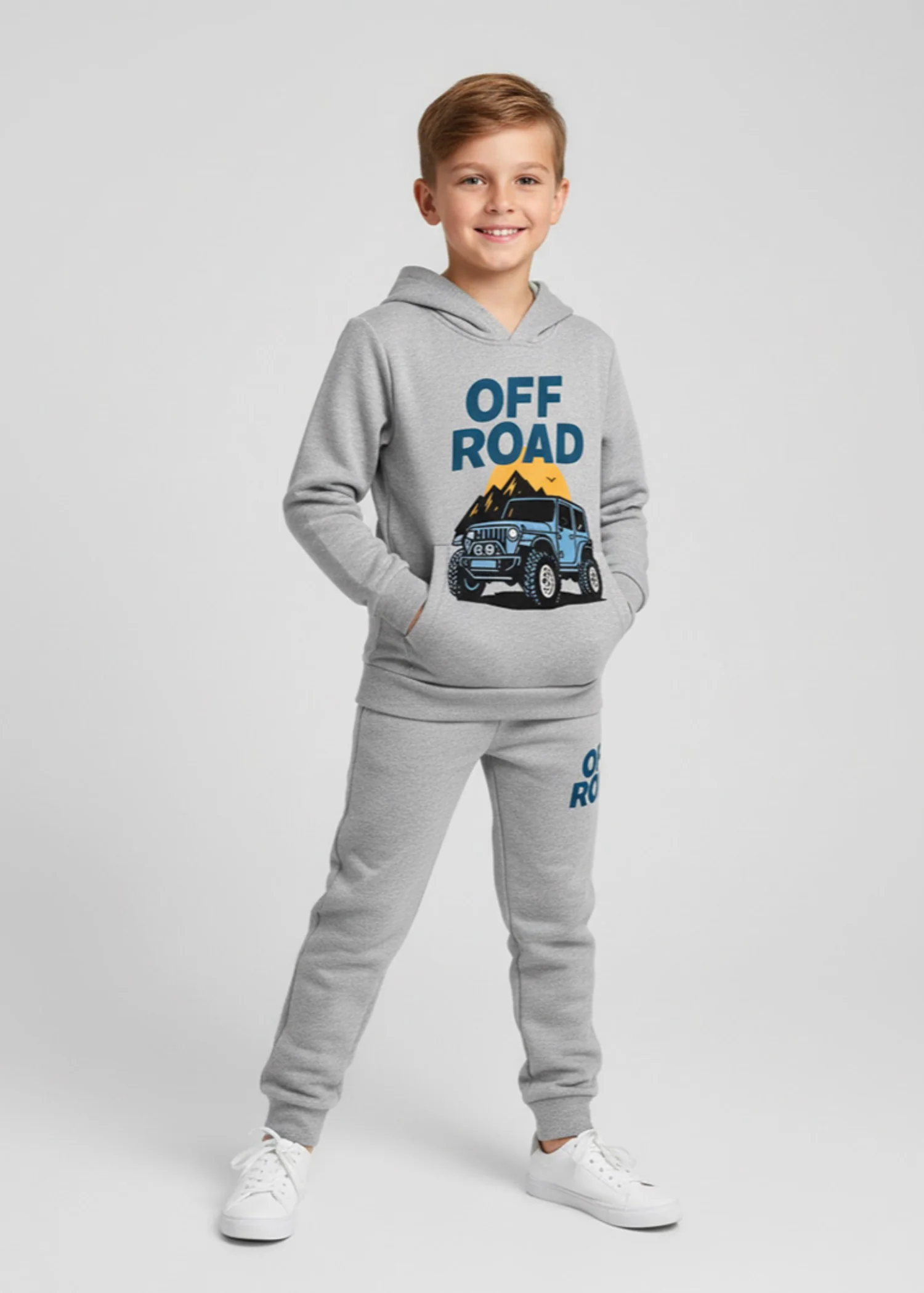 fleece Tracksuit in Grey