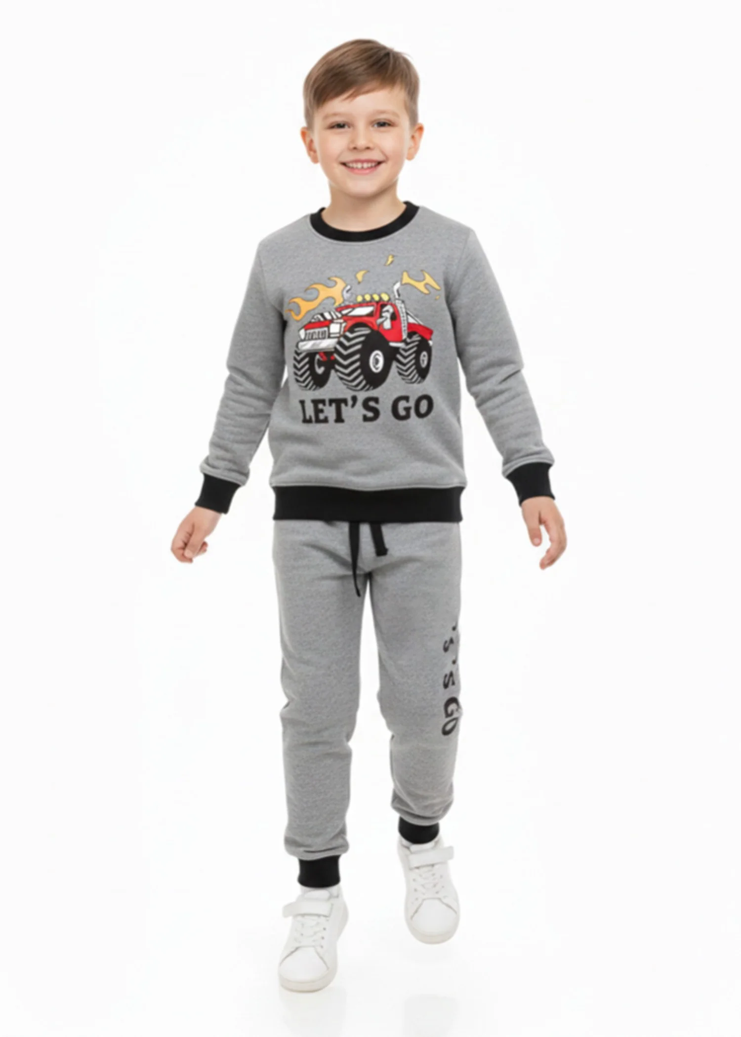 fleece Tracksuit in Grey