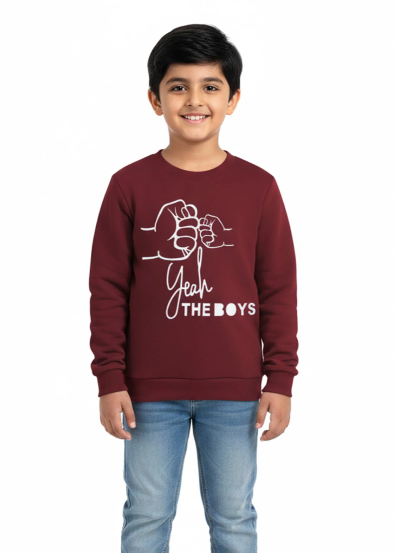 fleece Sweatshirt in Maroon