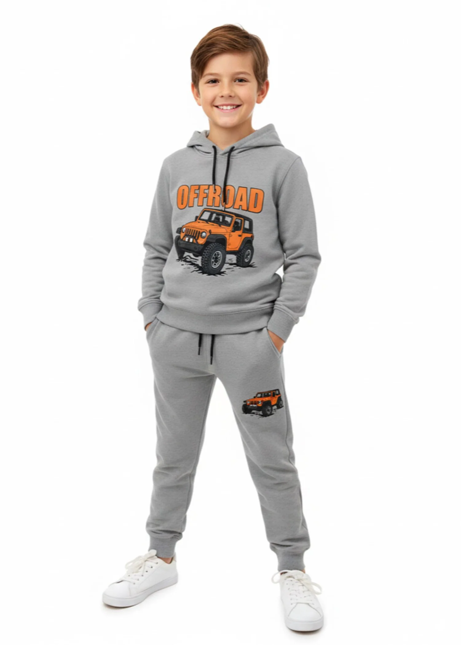 fleece Tracksuit in Grey