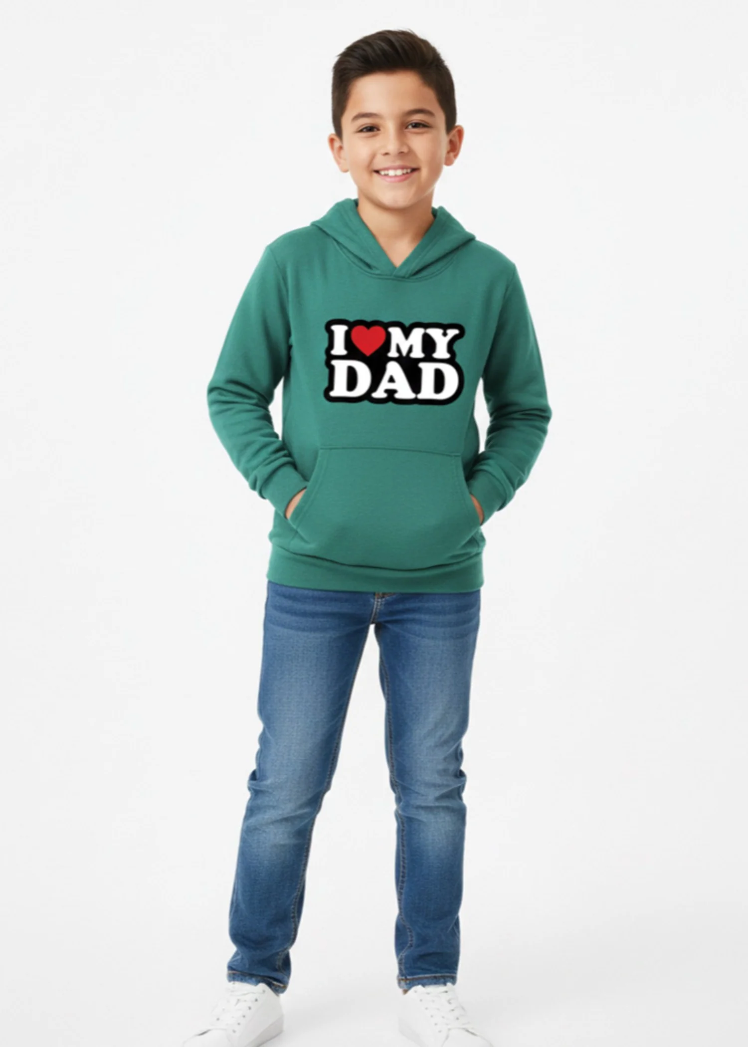 fleece Hoodie in Sea green
