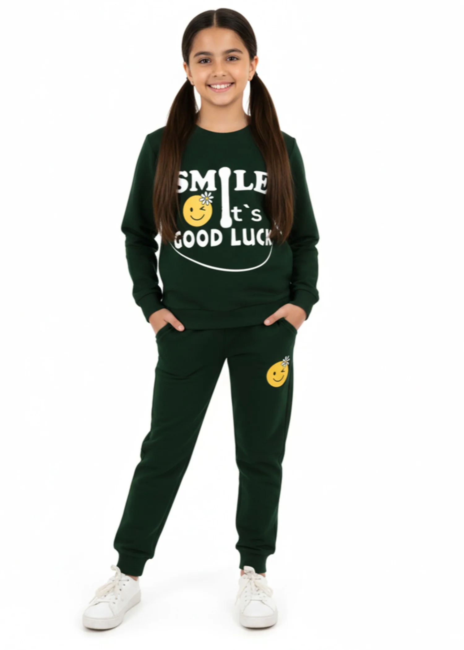 fleece Sweatshirt in Green