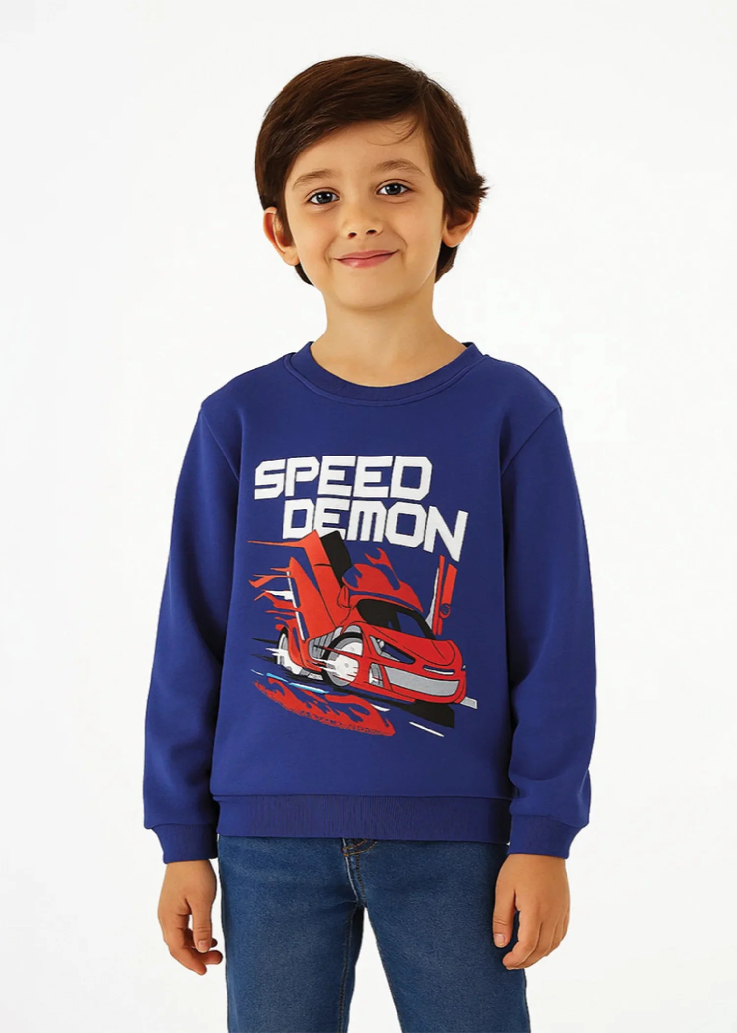fleece Sweatshirt in Slate blue