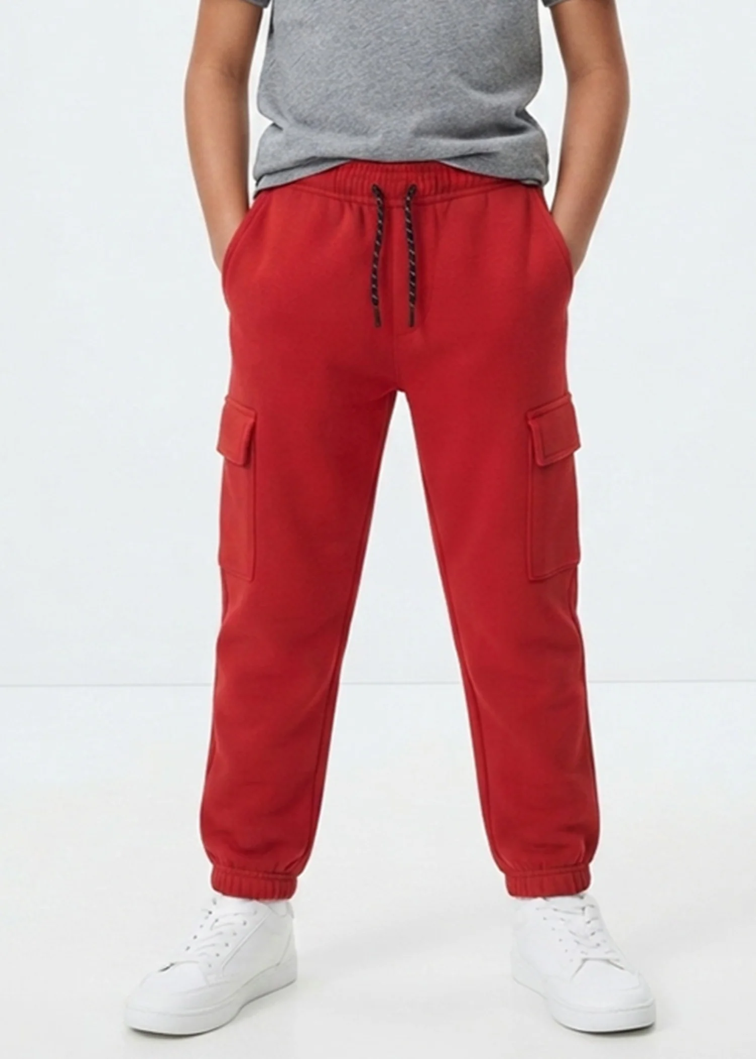 fleece Trousers in Red