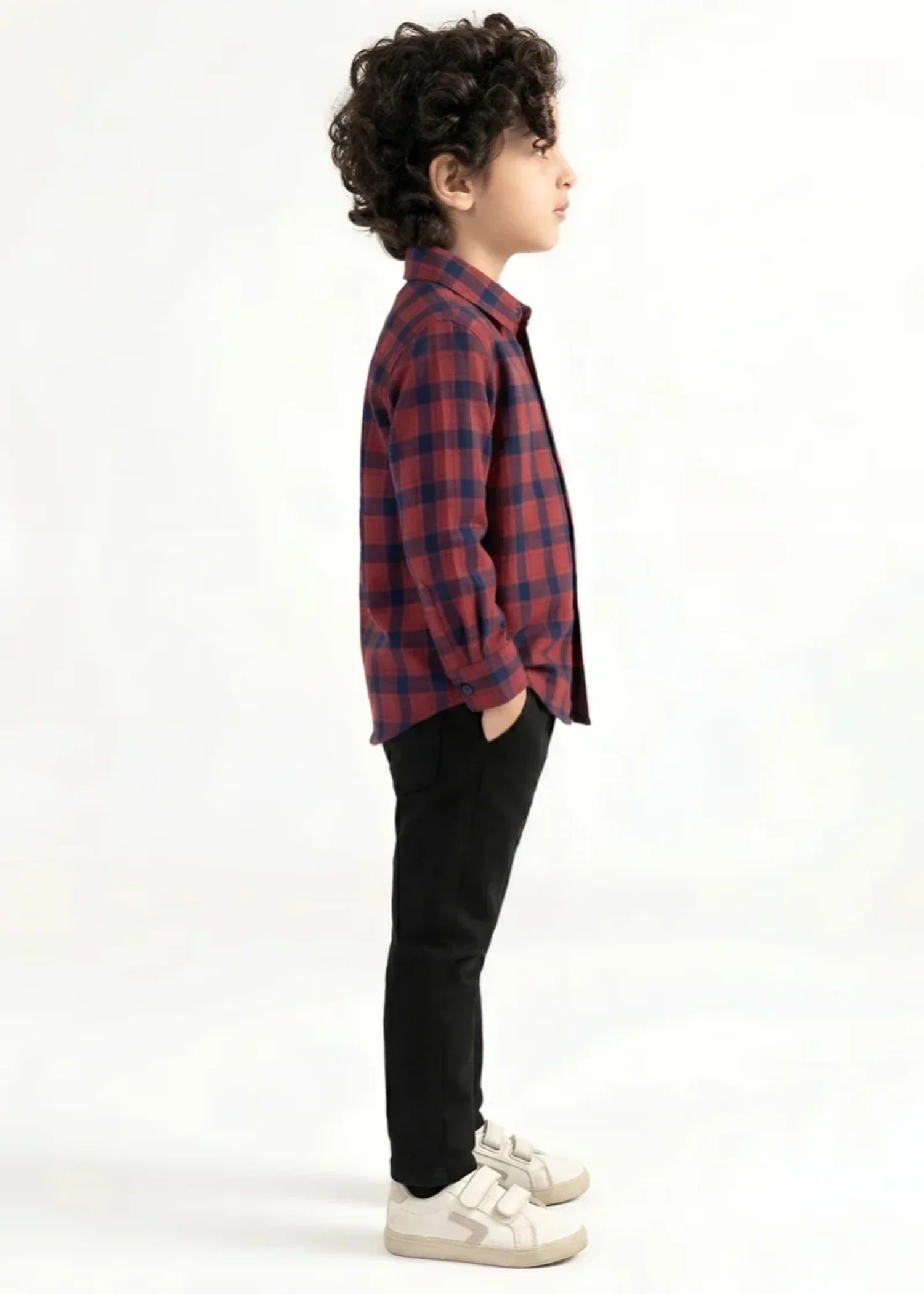 cotton Casual Shirt in Blood red