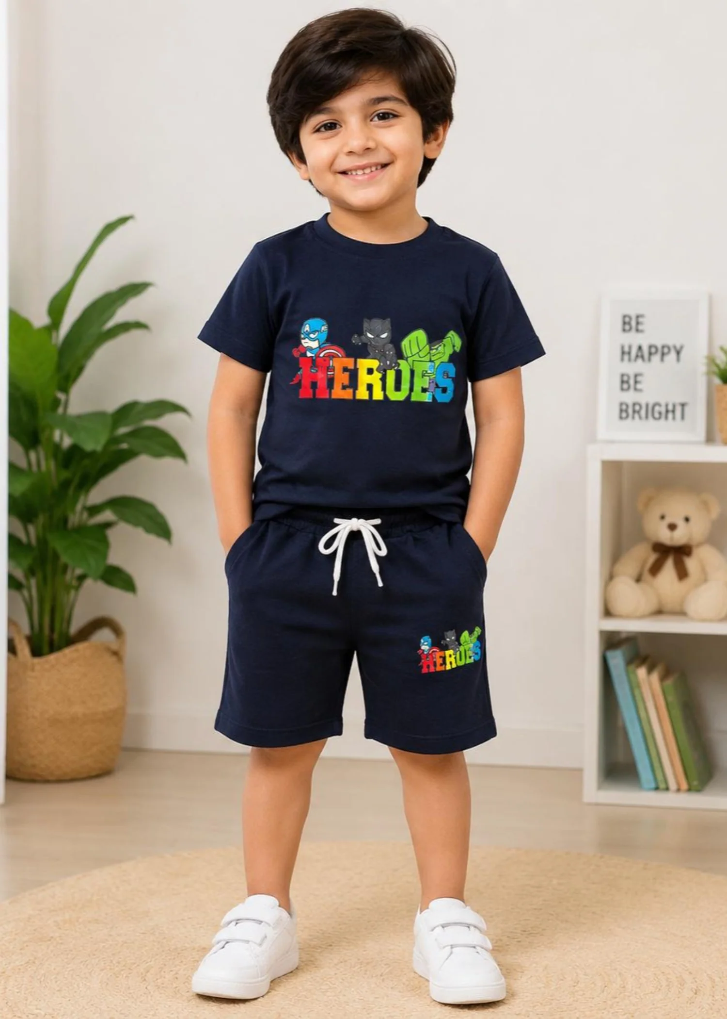 cotton jersey Co ord Sets in Navy blue