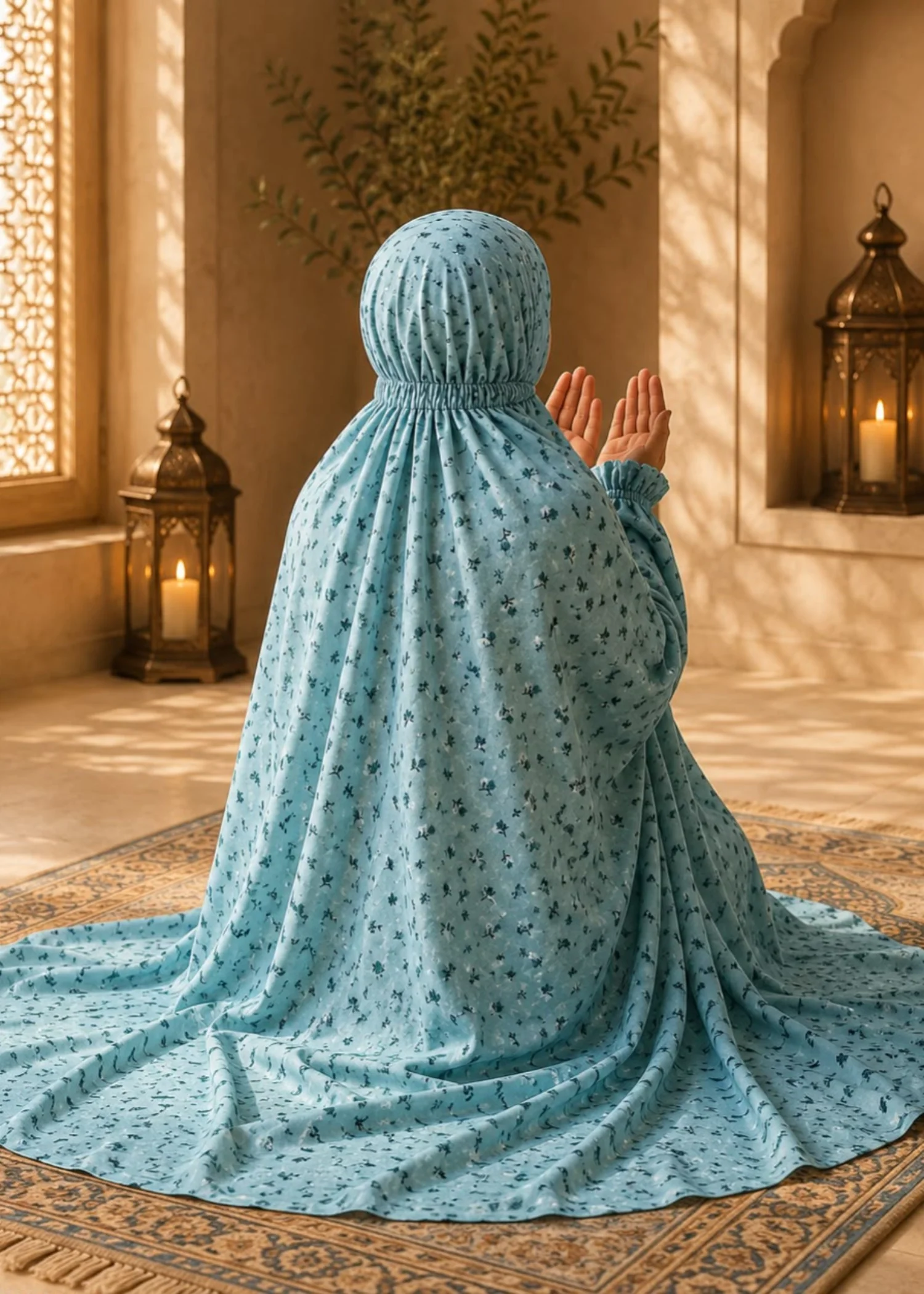 lawn Chaddar in Aquamarine