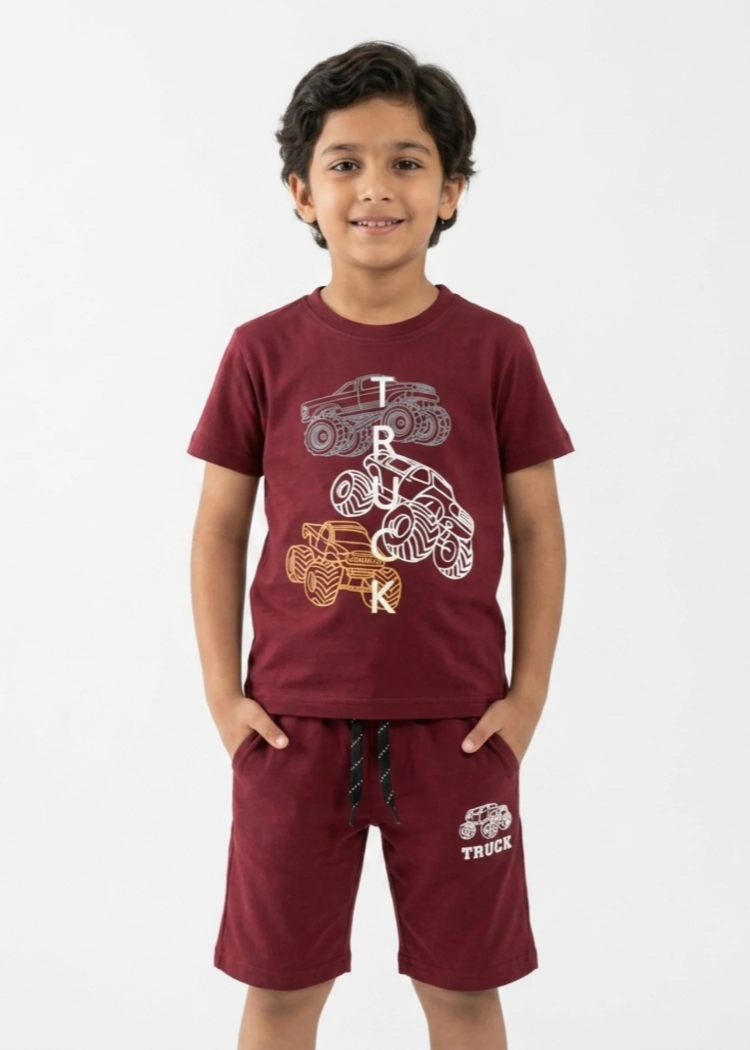 cotton jersey Co ord Sets in Maroon