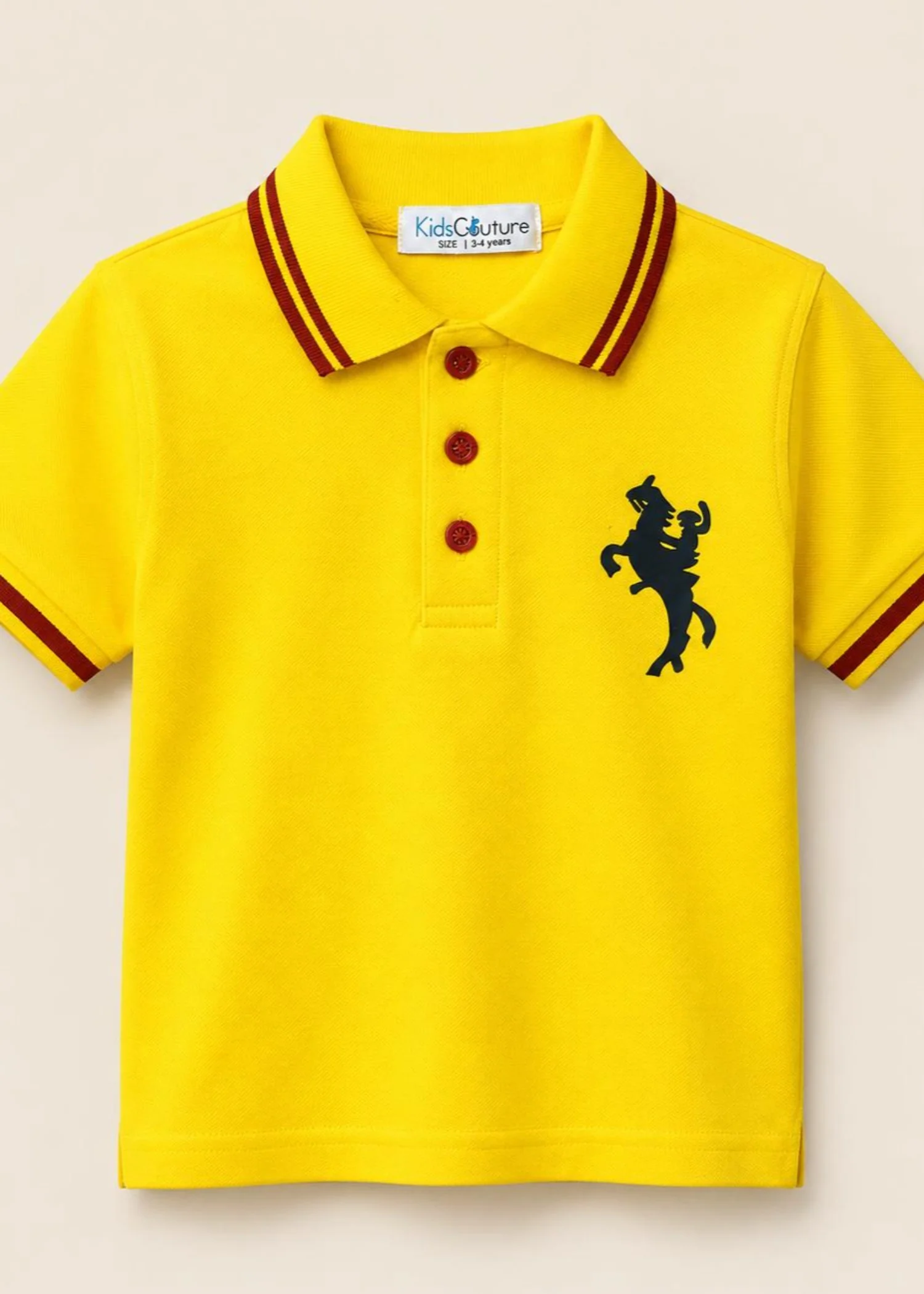 cotton pique Polo Shirt in Yellow