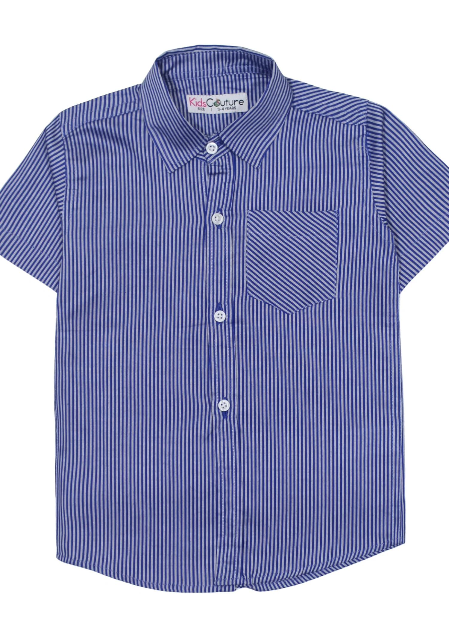 cotton Casual Shirt in Blue, white