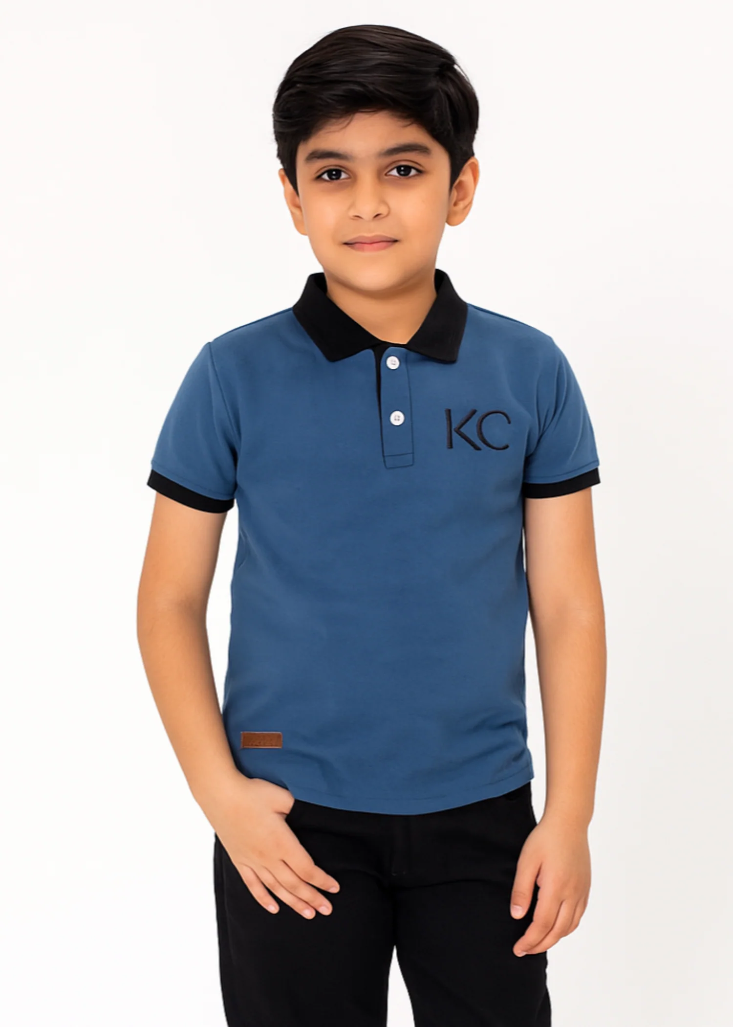 cotton pique Polo Shirt in Slate grey