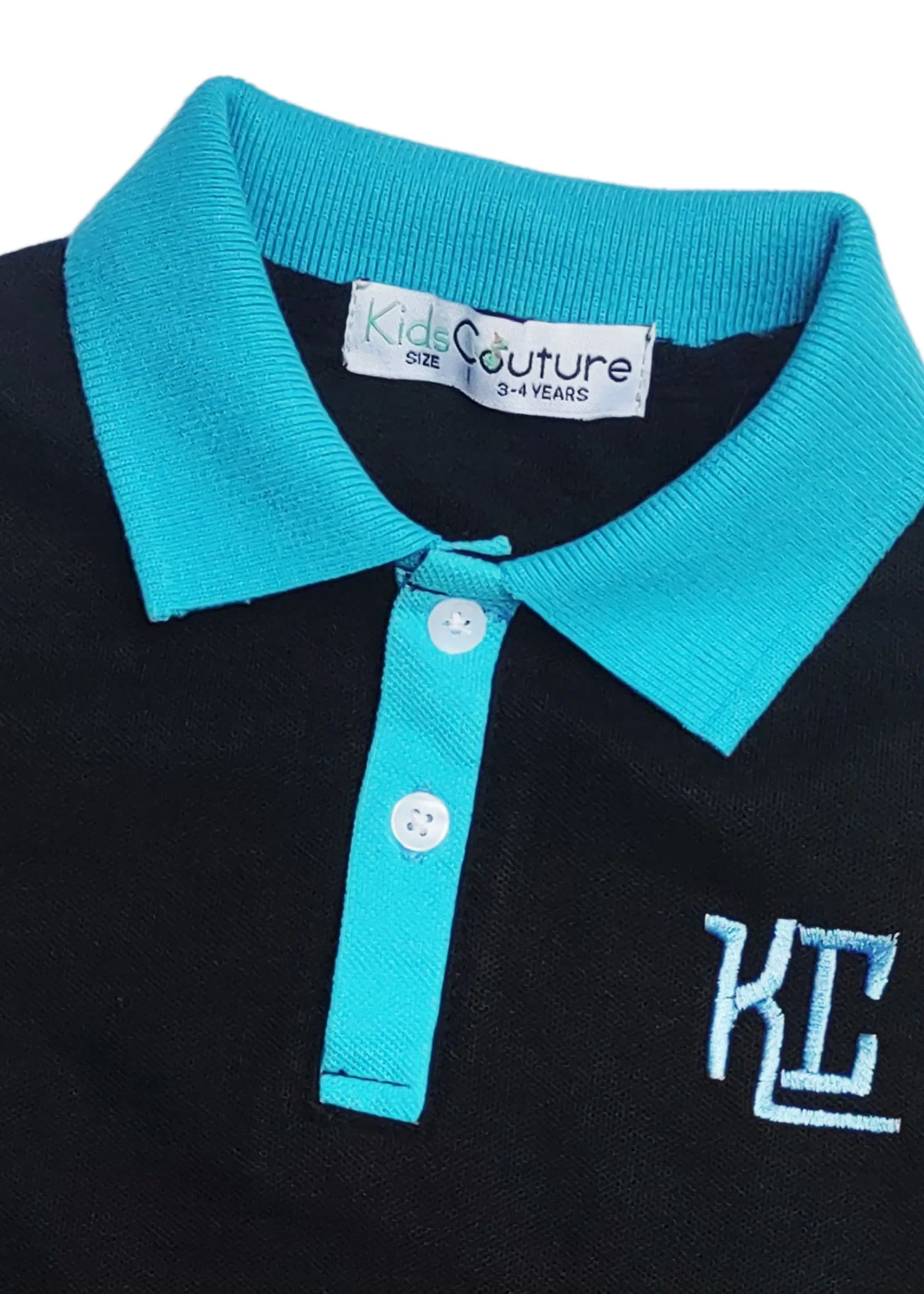 cotton pique Polo Shirt in Black