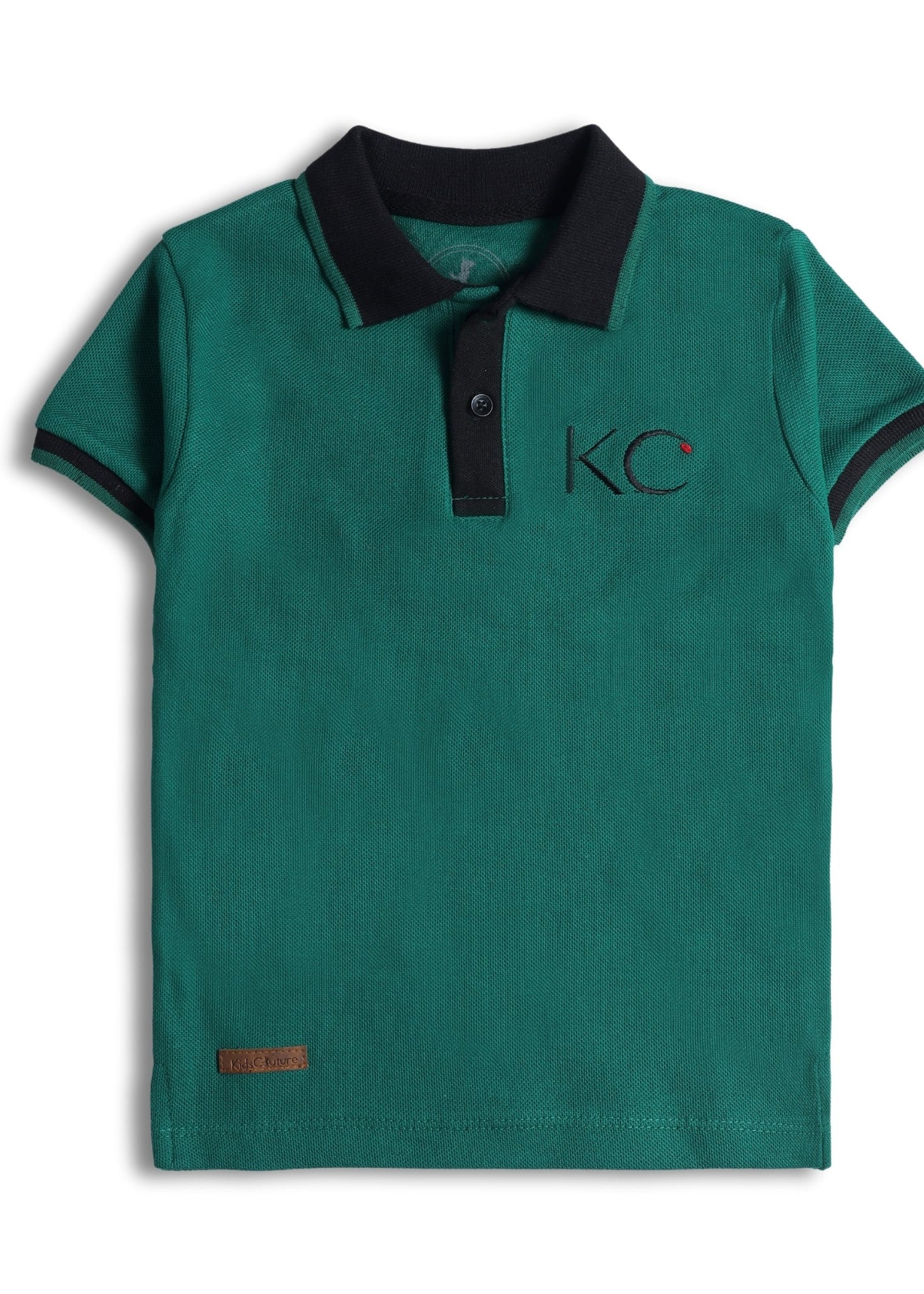cotton pique Polo Shirt in Green