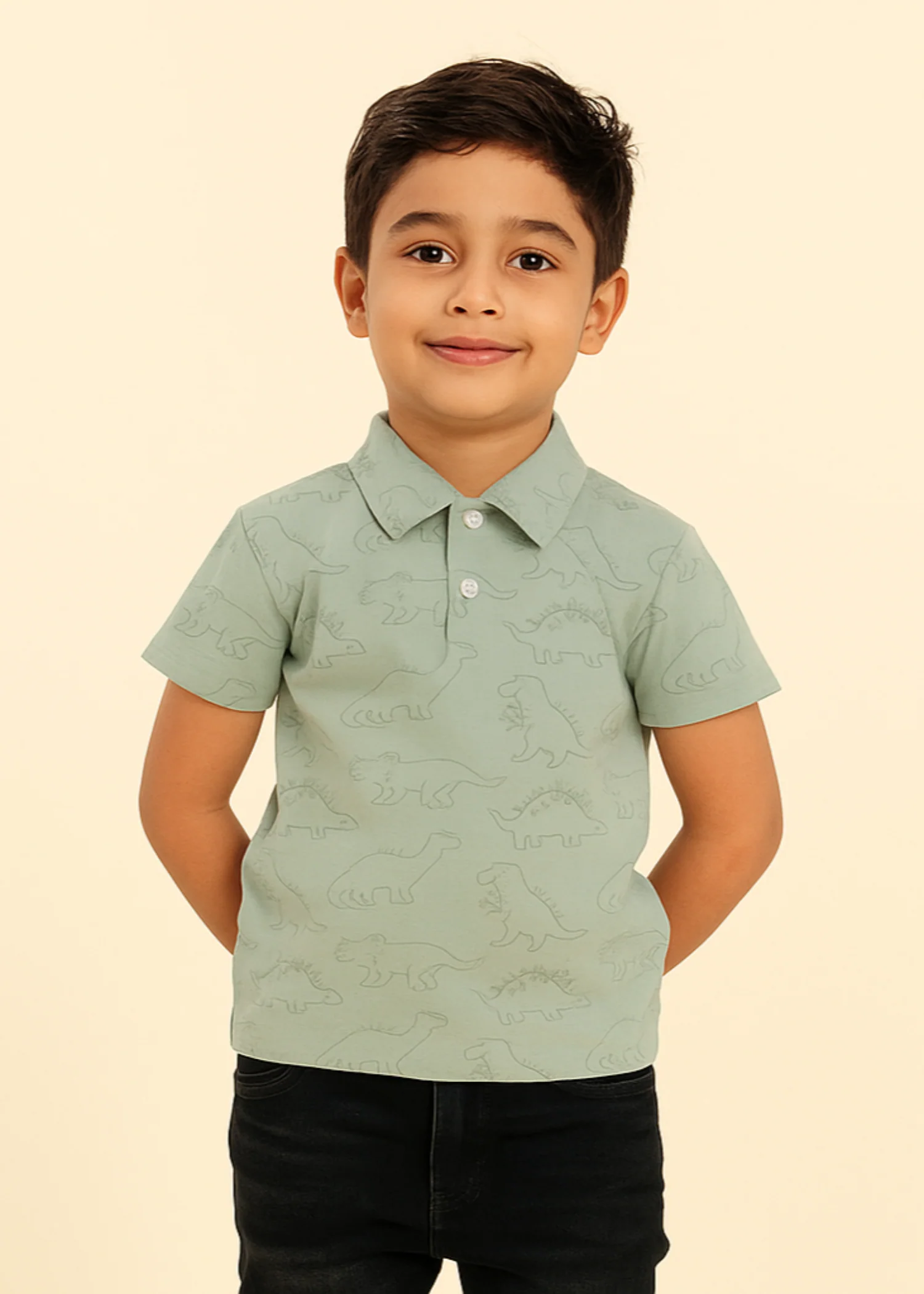 cotton pique Polo Shirt in Tea green