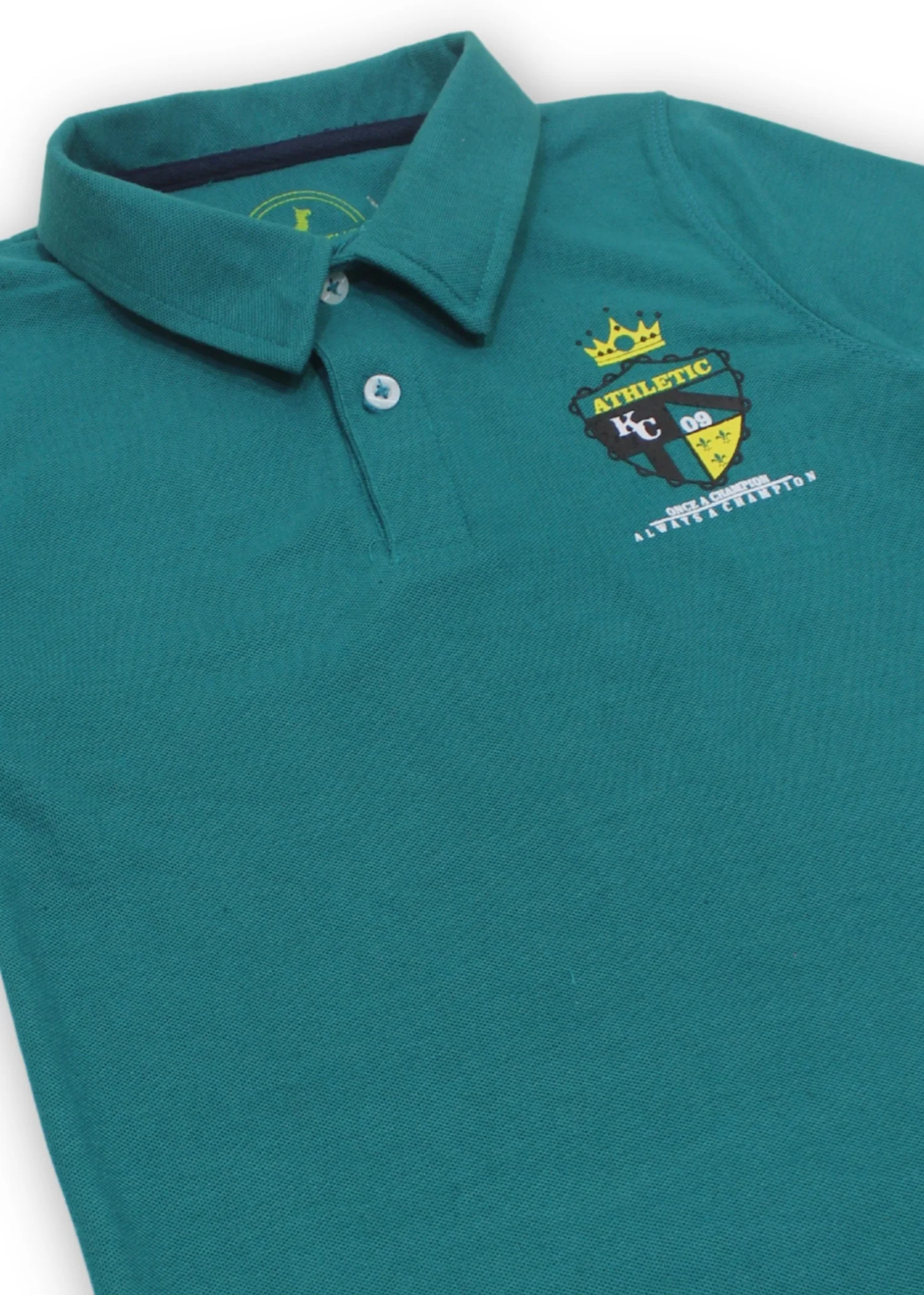 cotton pique Polo Shirt in Jade green