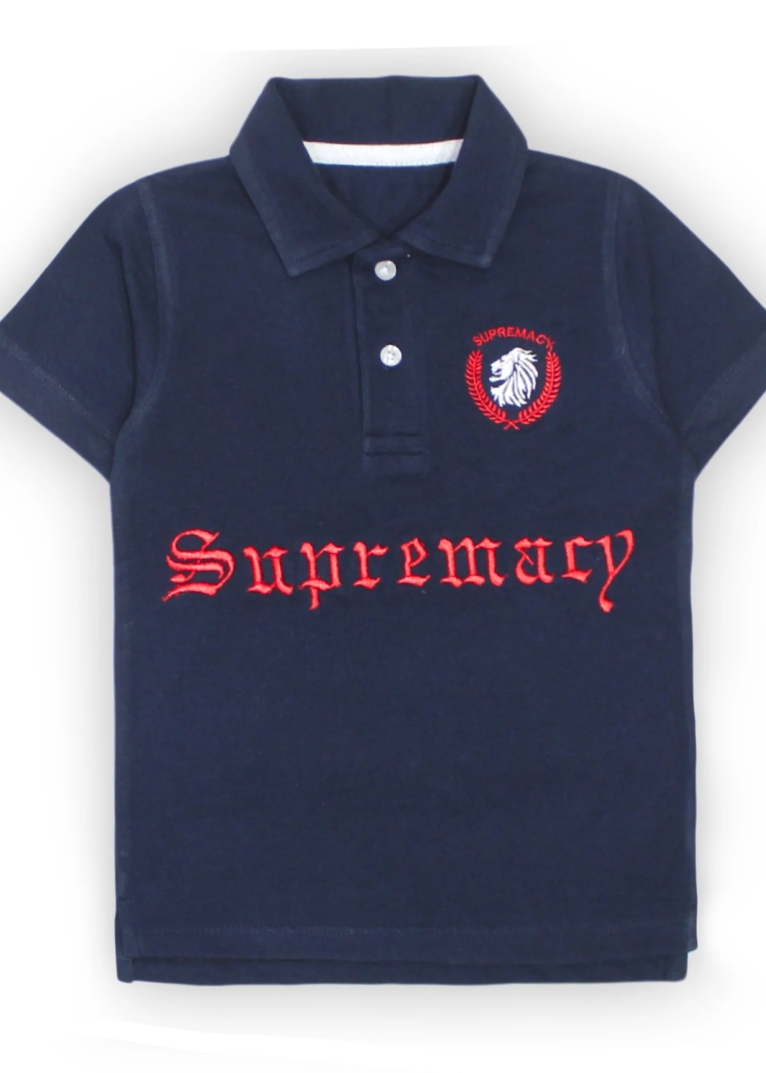 cotton pique Polo Shirt in Navy blue