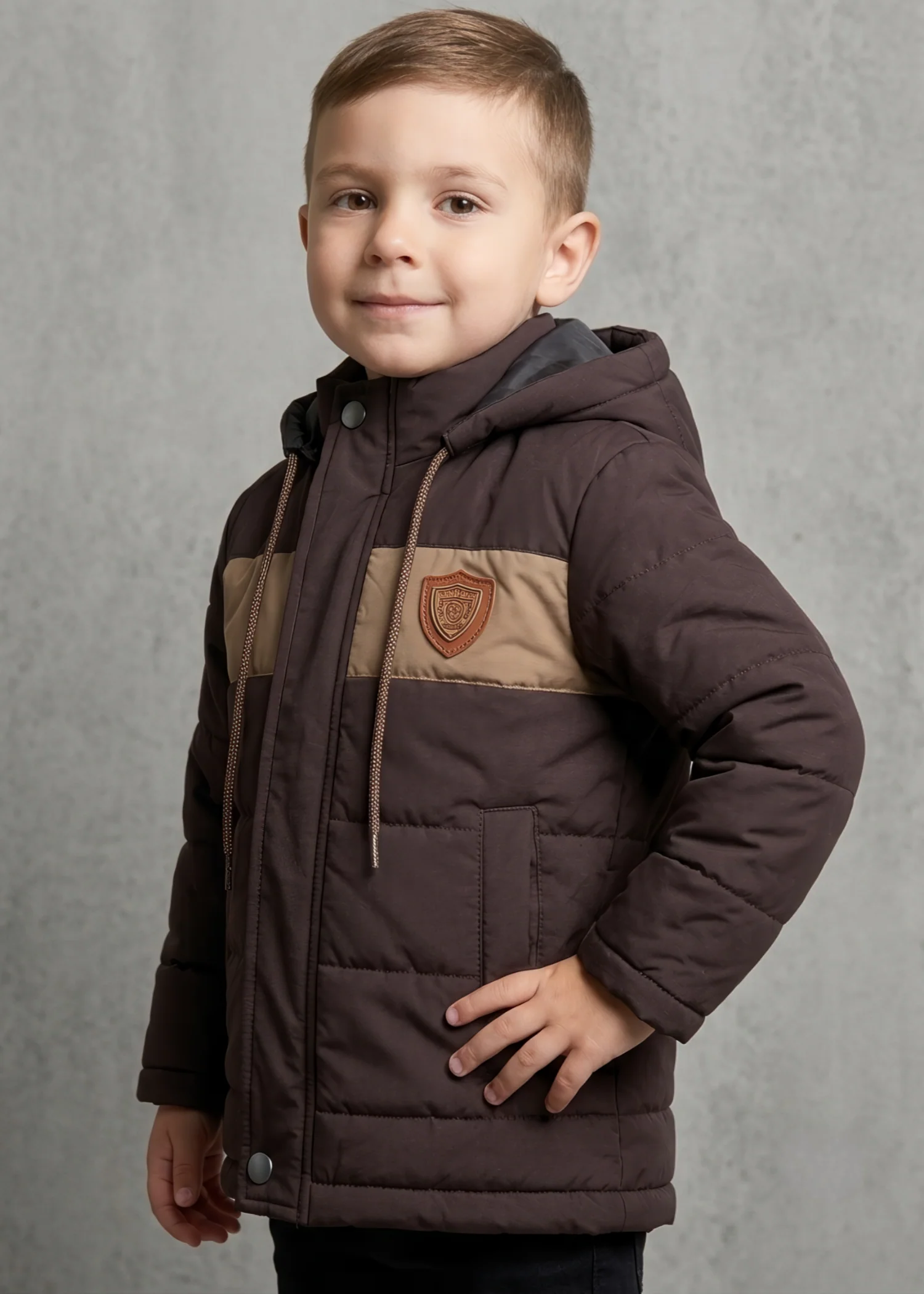 parachute Jacket in Chocolate brown