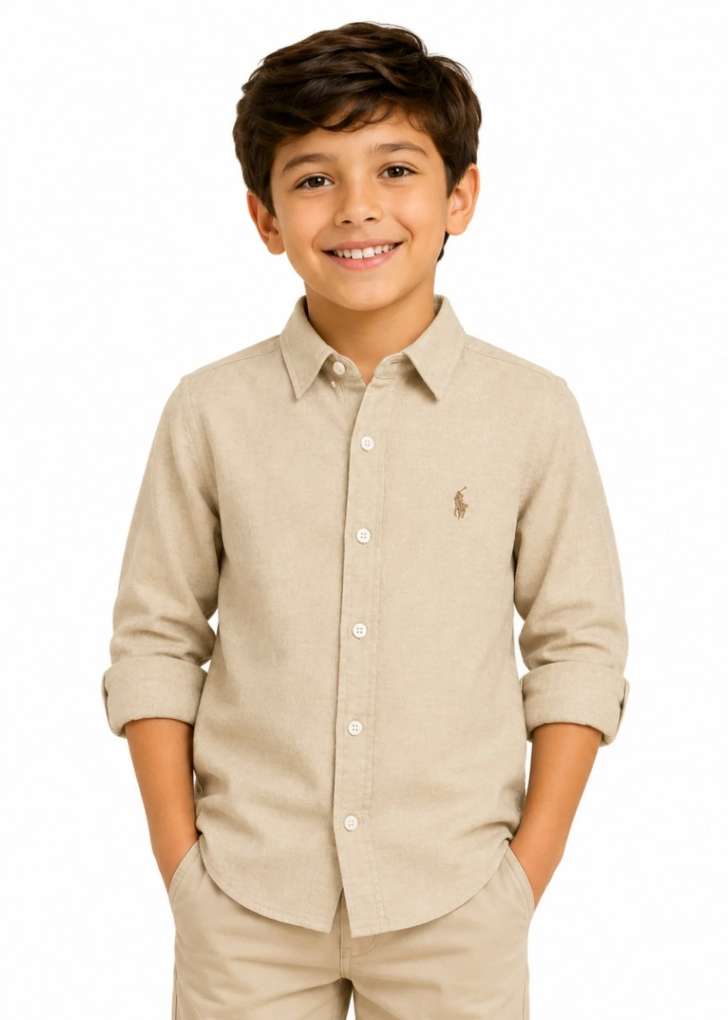 cotton Casual Shirt in Wheat