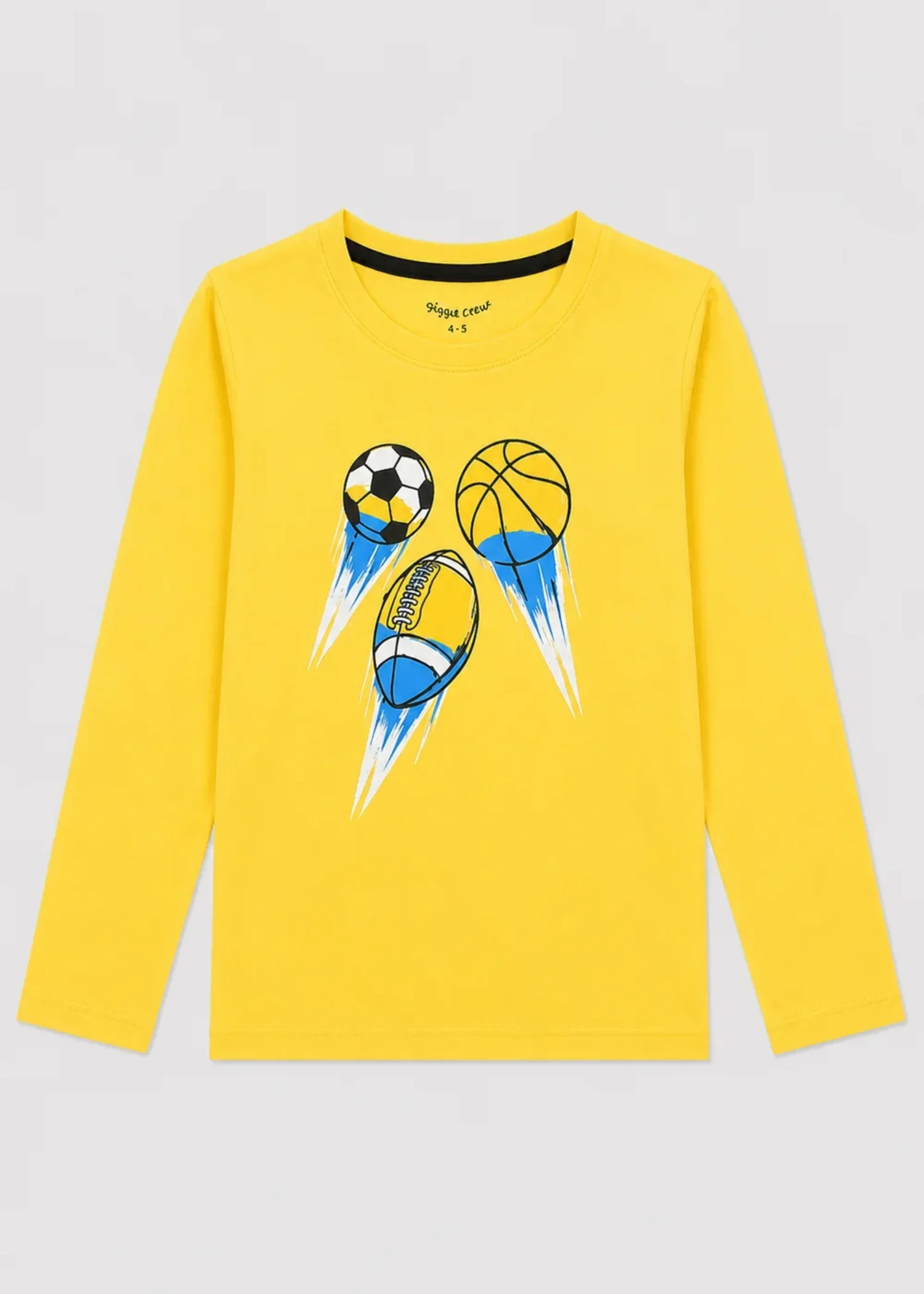 single jersey knit T Shirt in Yellow
