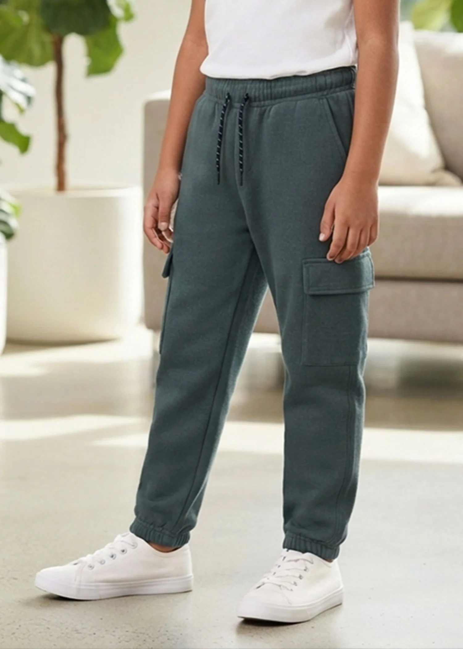 fleece Trousers in Bottle green