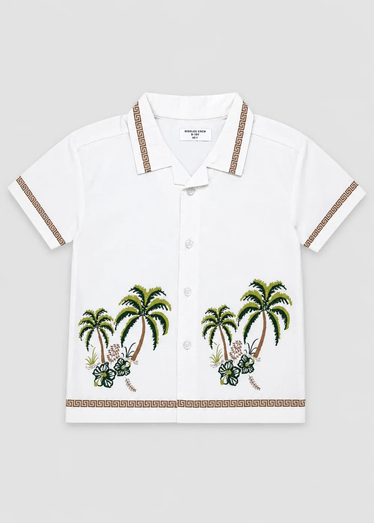 single jersey knit Casual Shirt in White