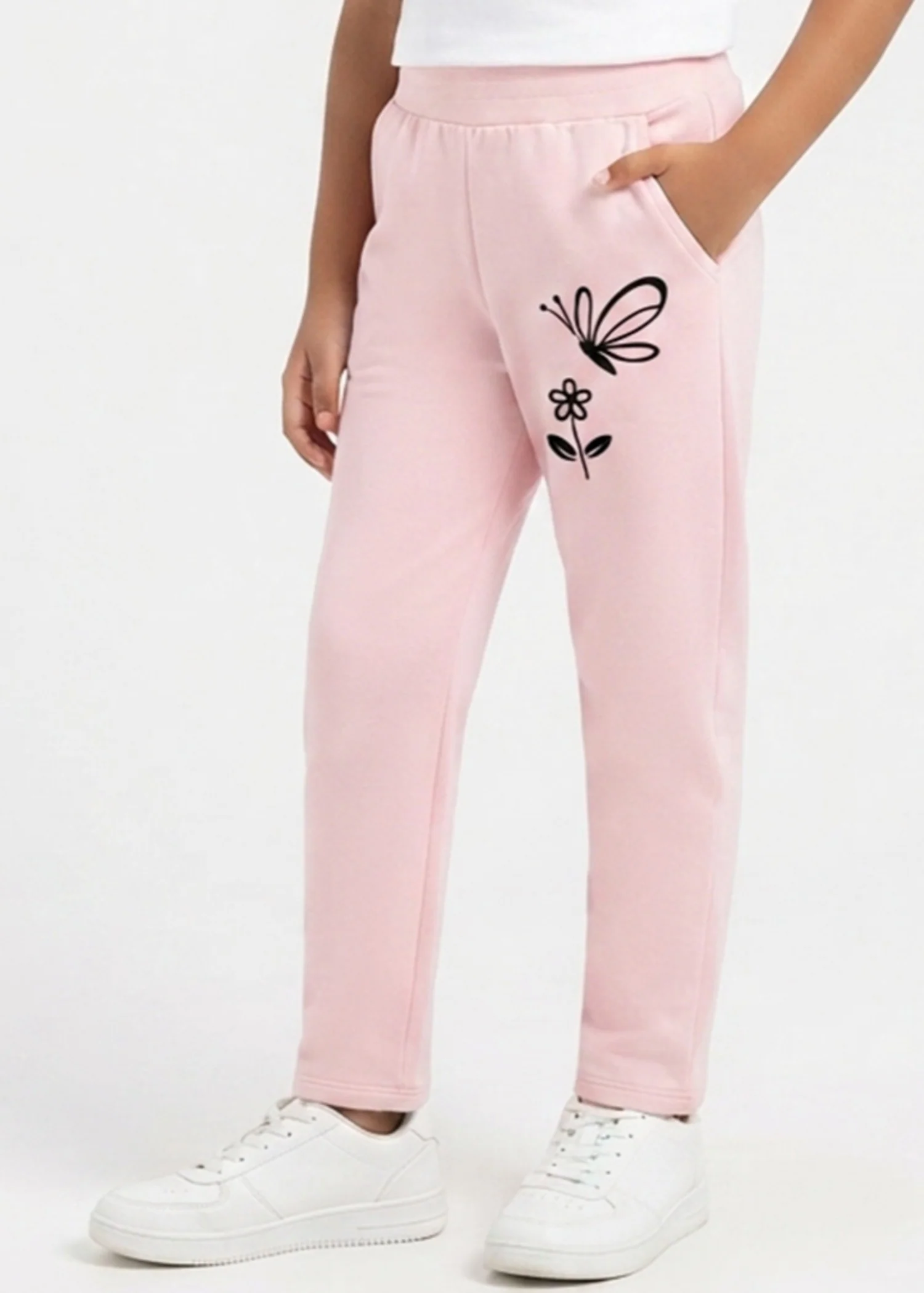 fleece Trousers in Pastel pink