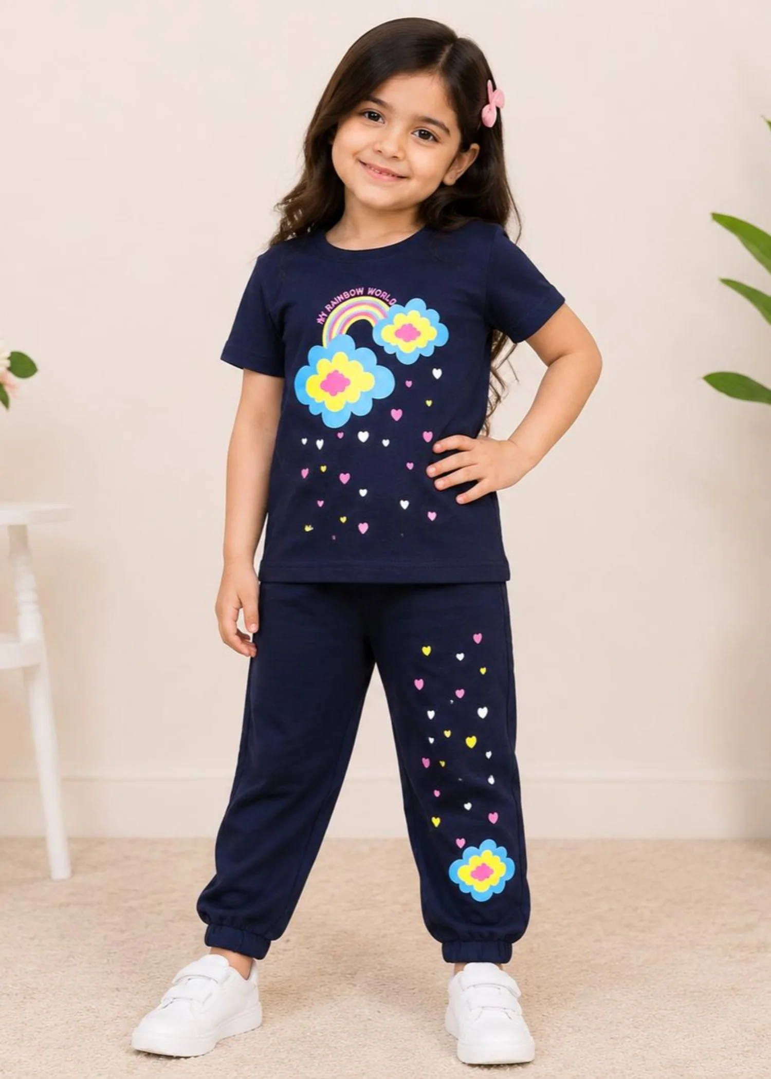 cotton jersey T Shirt in Midnight blue