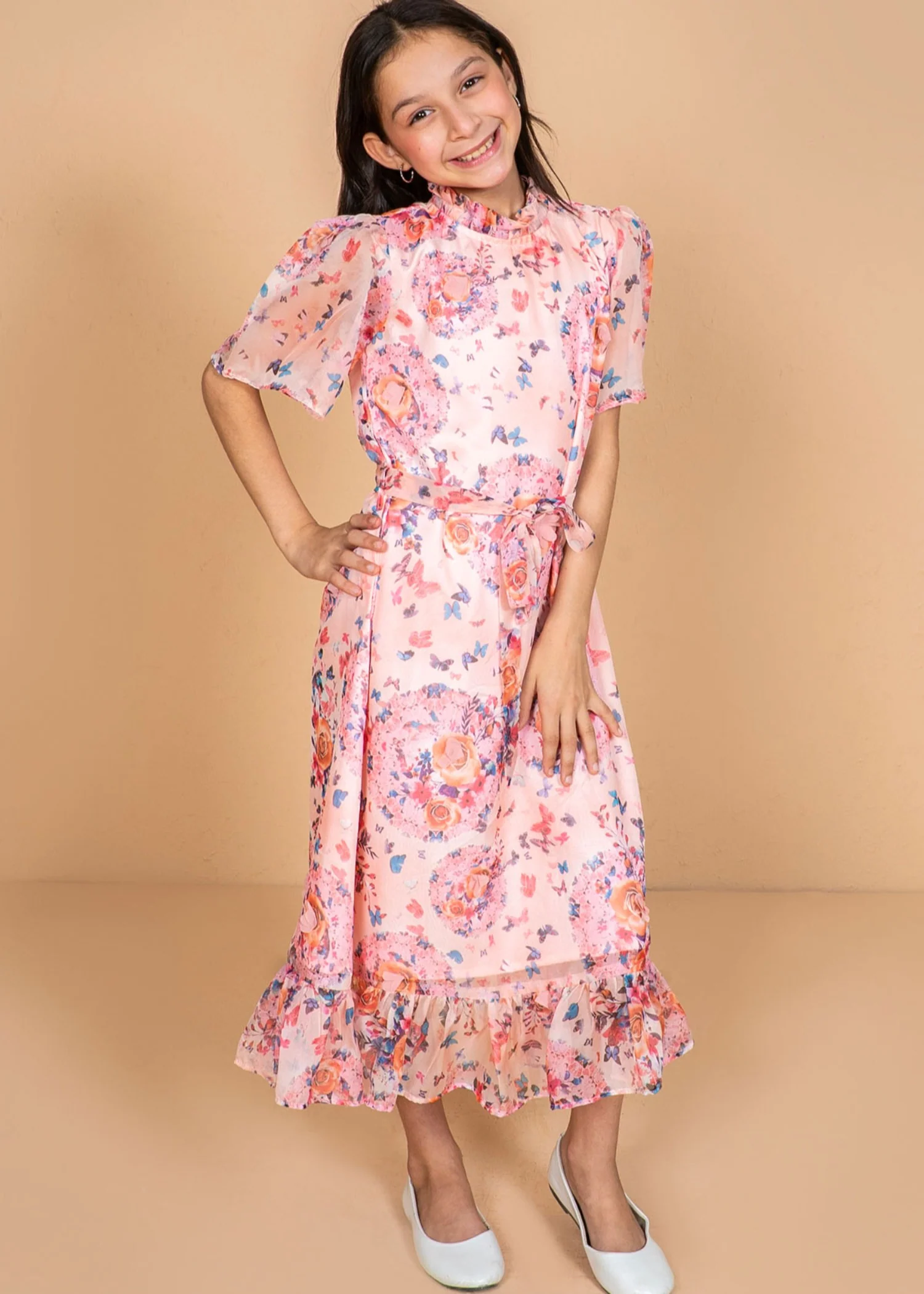 crepe Frock in Pink