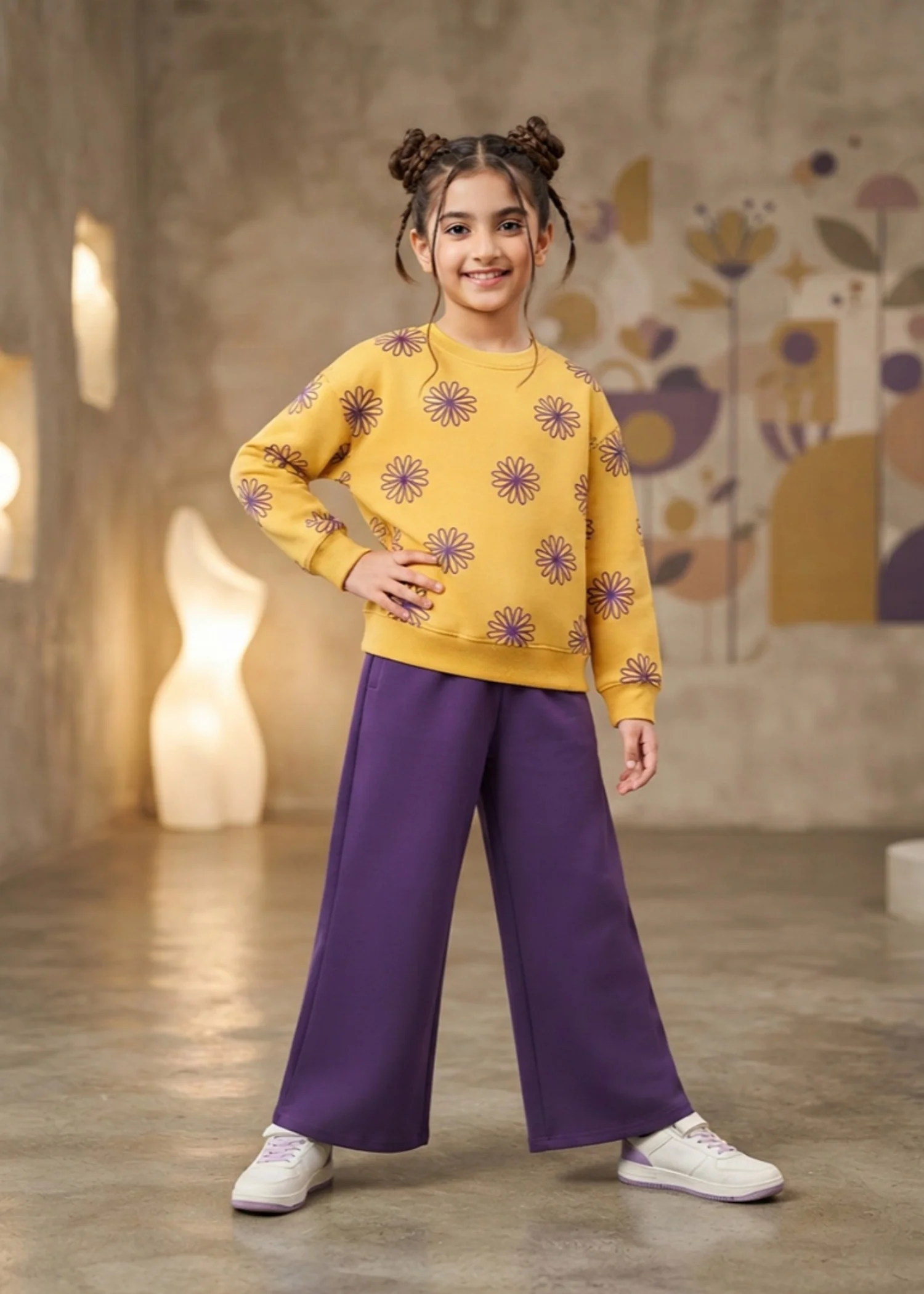 Co Ord Sets in Gold, purple