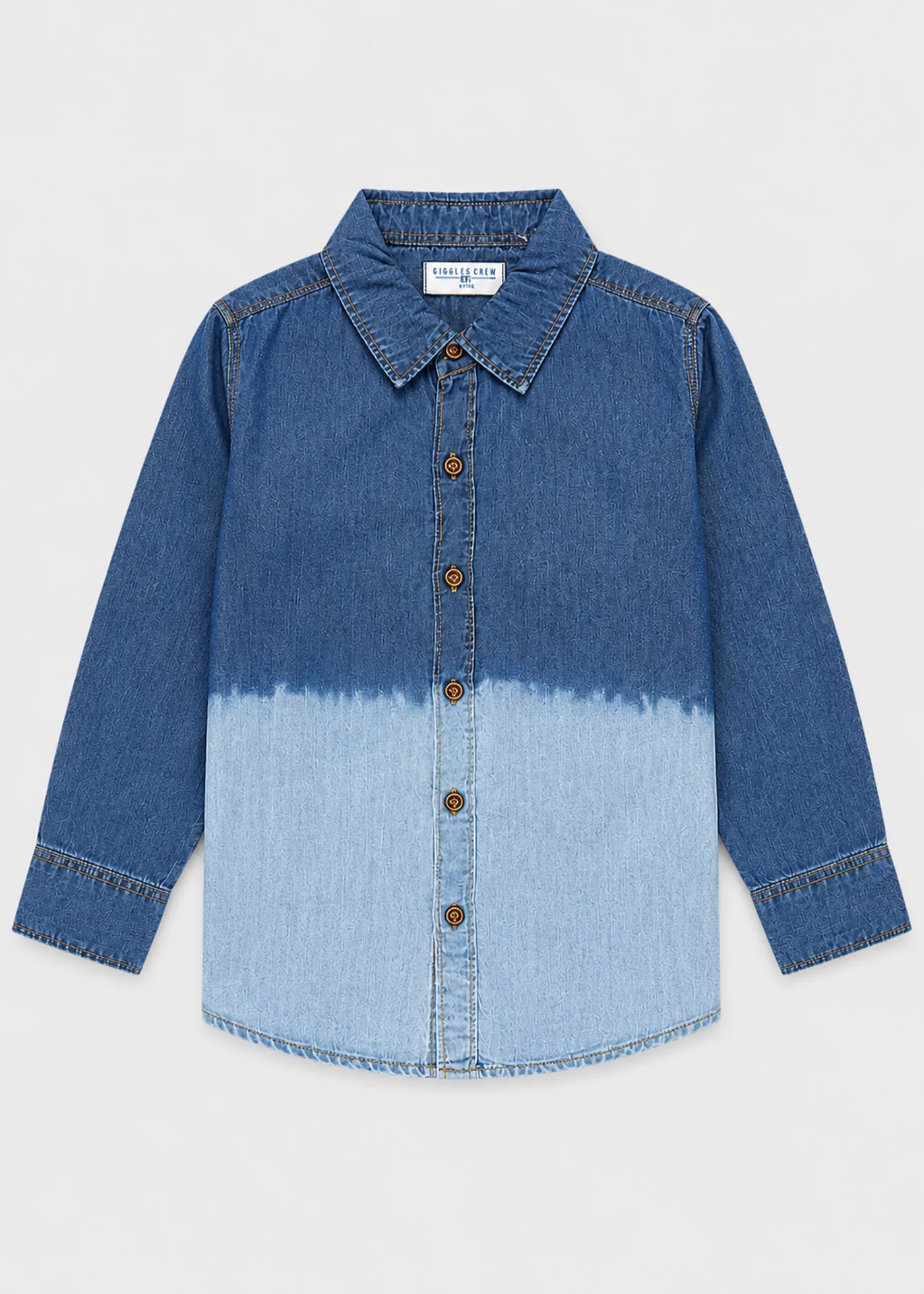 denim Casual Shirt in Dark blue, light blue