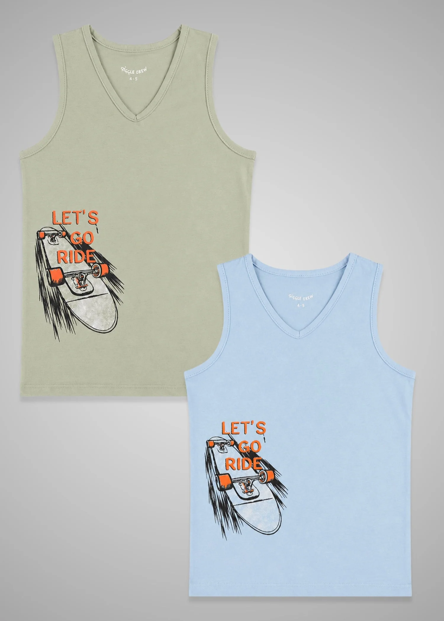 single jersey knit T Shirt in Sky blue, apple green