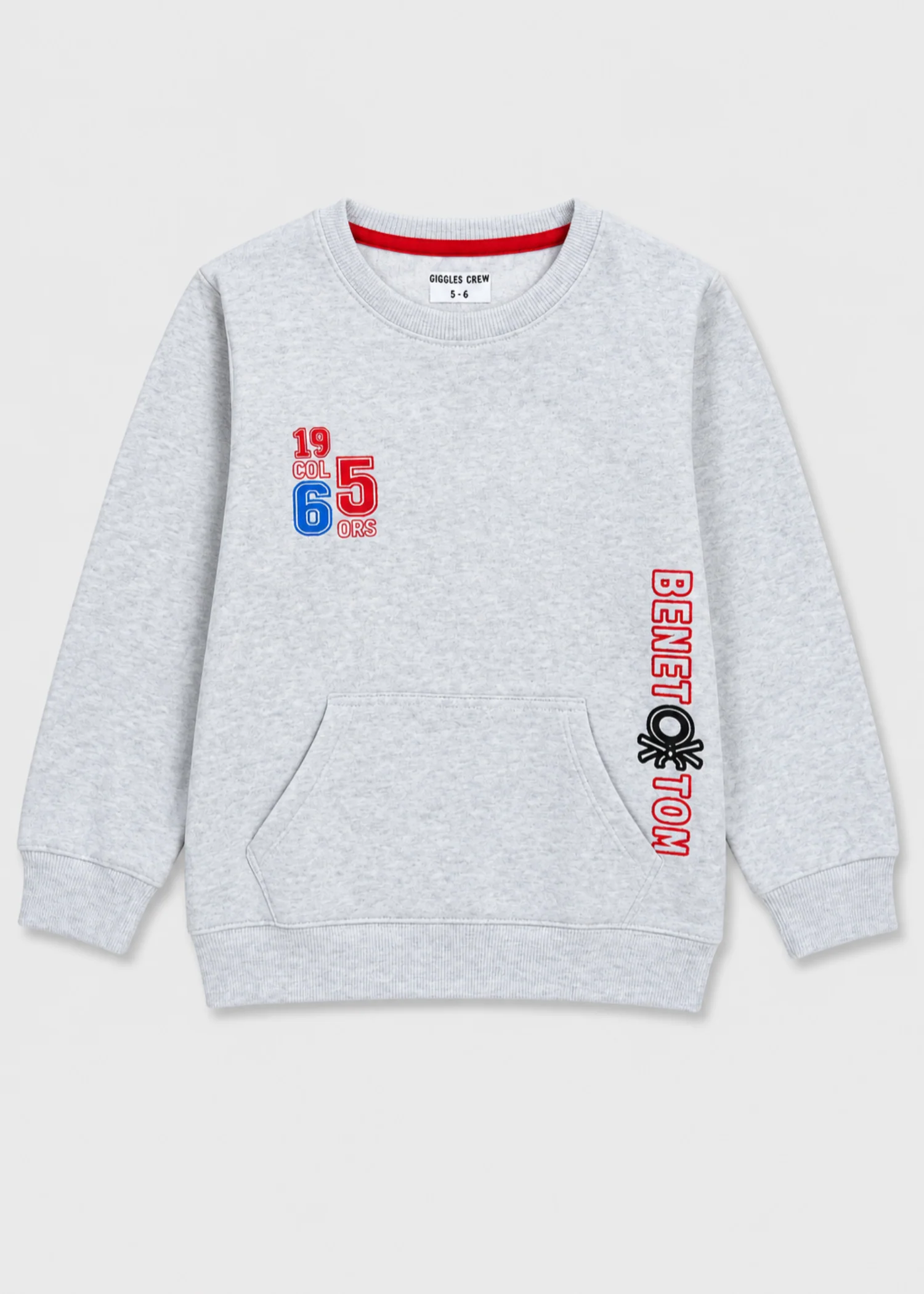 fleece Sweatshirt in Pastel grey