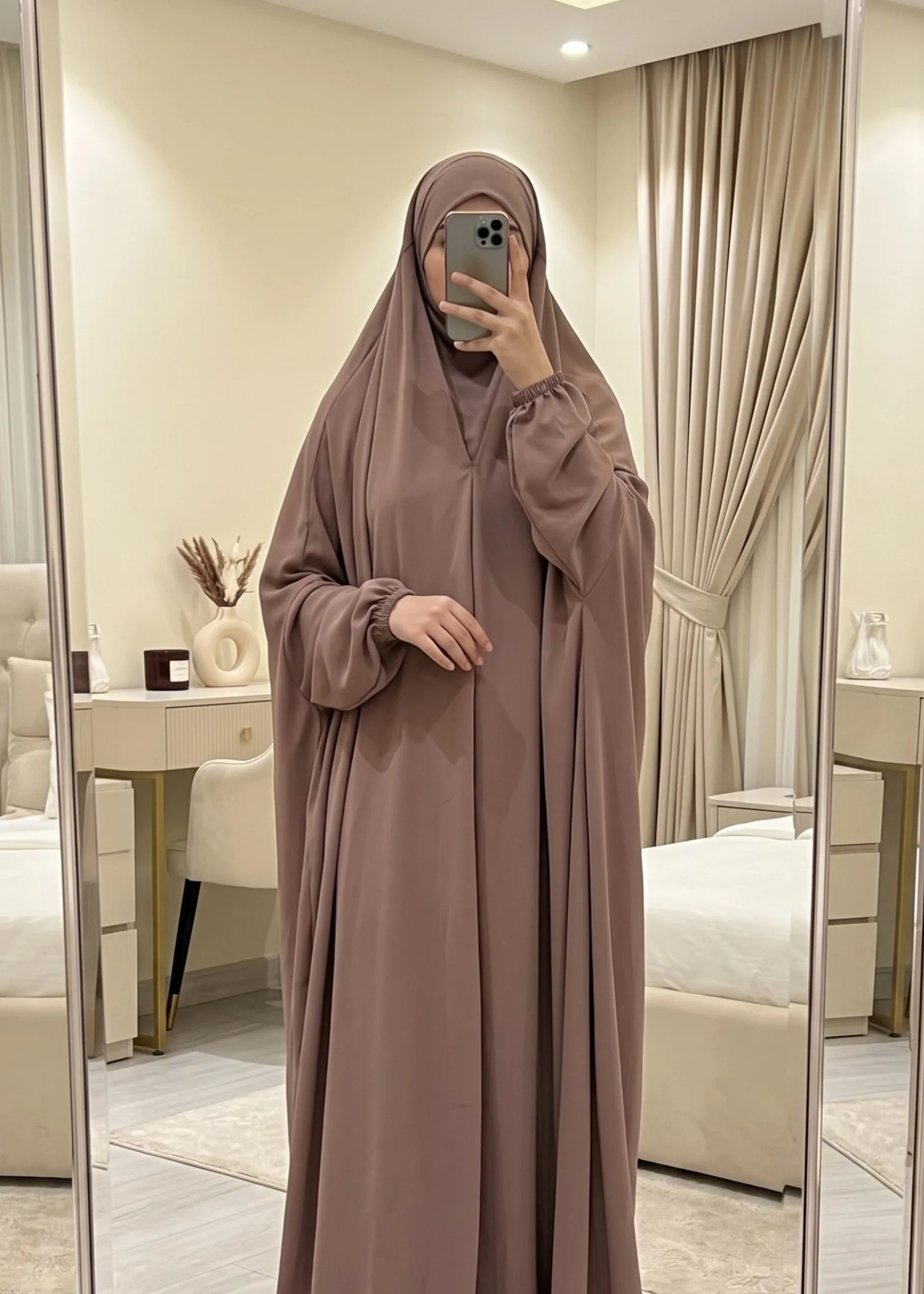 georgette Chaddar in Tea rose pink - view 2