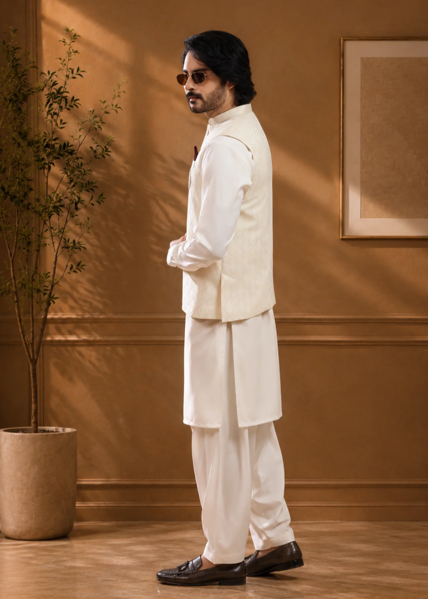 suiting Waistcoat in Pearl white - view 4