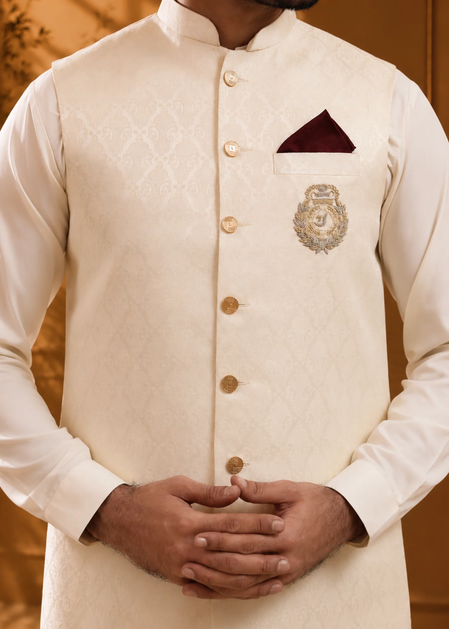 suiting Waistcoat in Pearl white - view 2