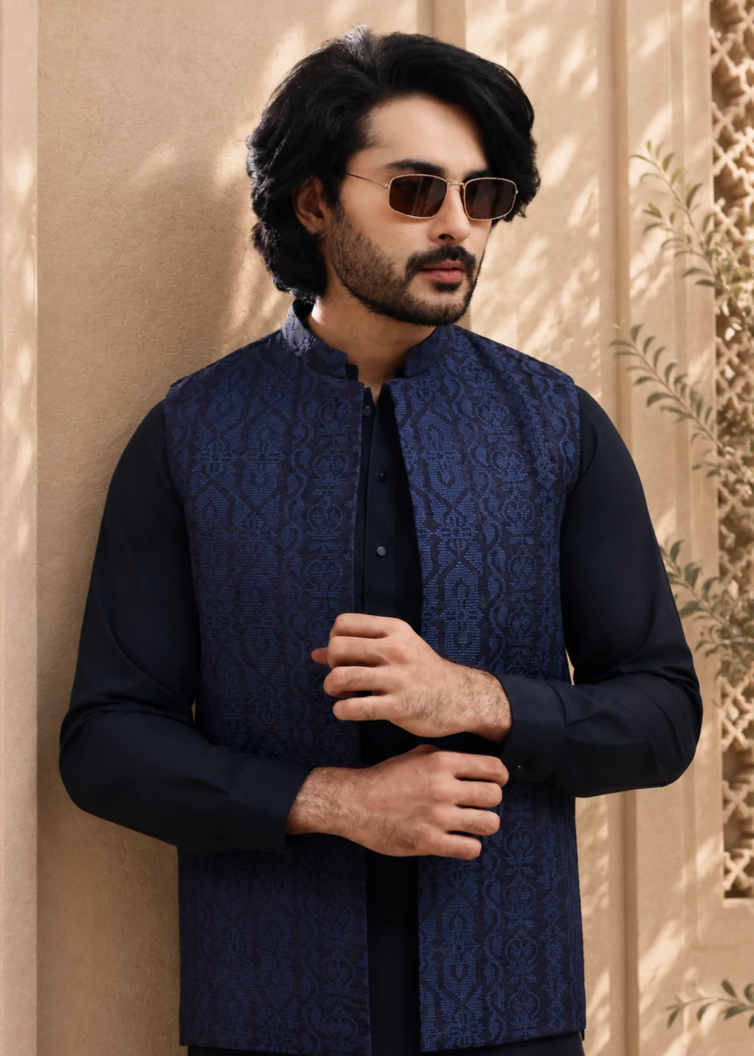 suiting Waistcoat in Dark blue
