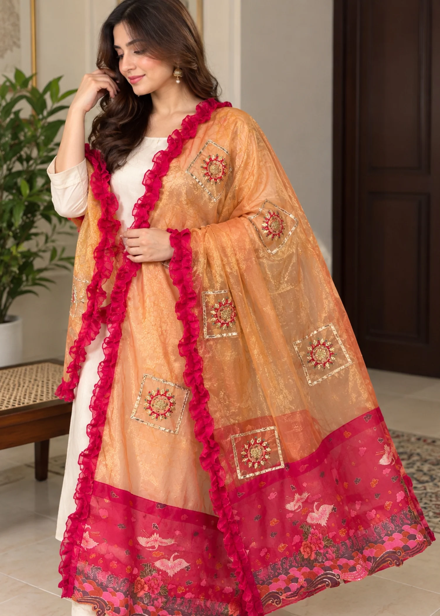 Dupatta in Multi Color by - Trendy Women Dupatta VMS2343