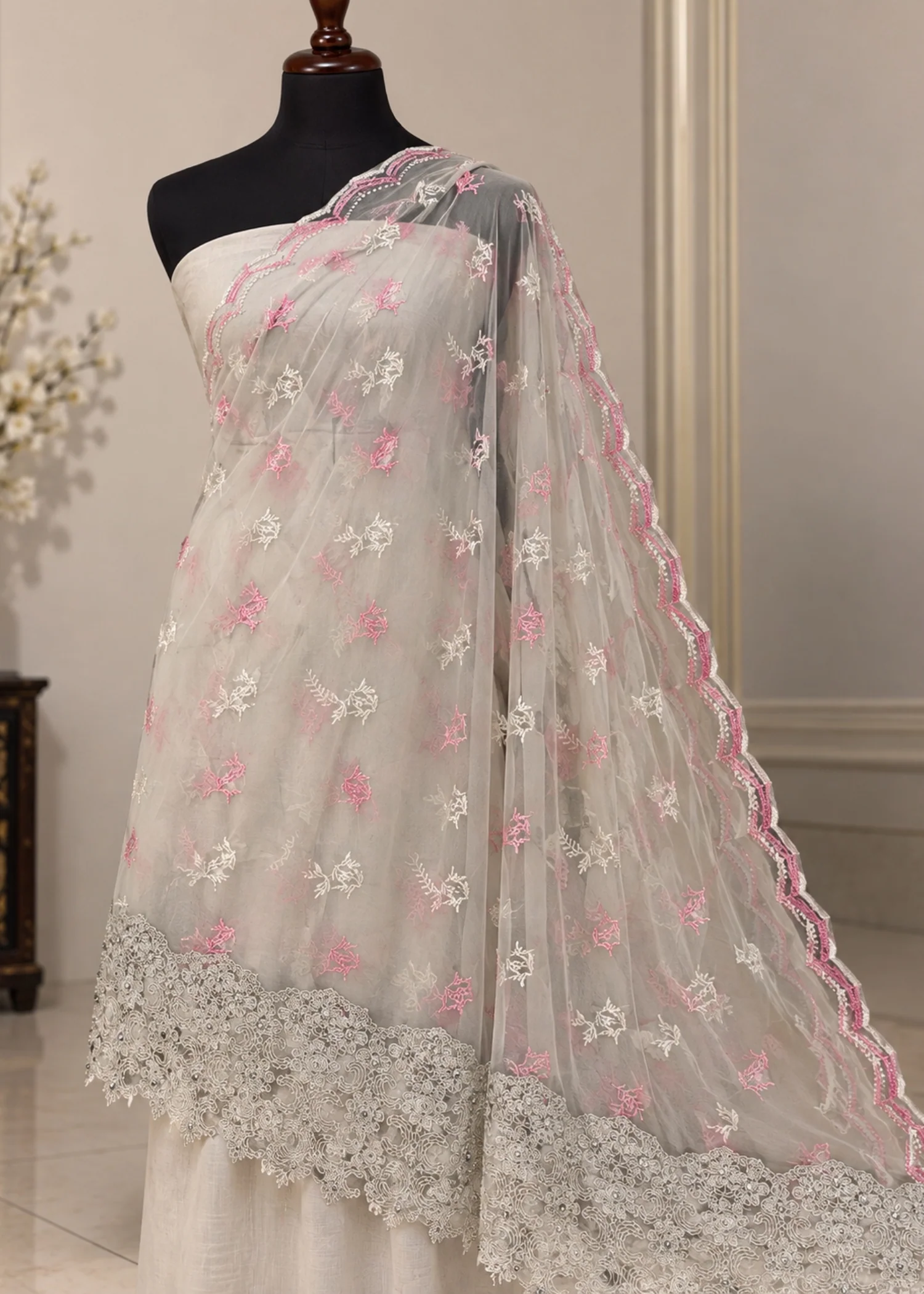 Dupatta in Off-white Color by - Trendy Women Dupatta QTE7698 - view 5