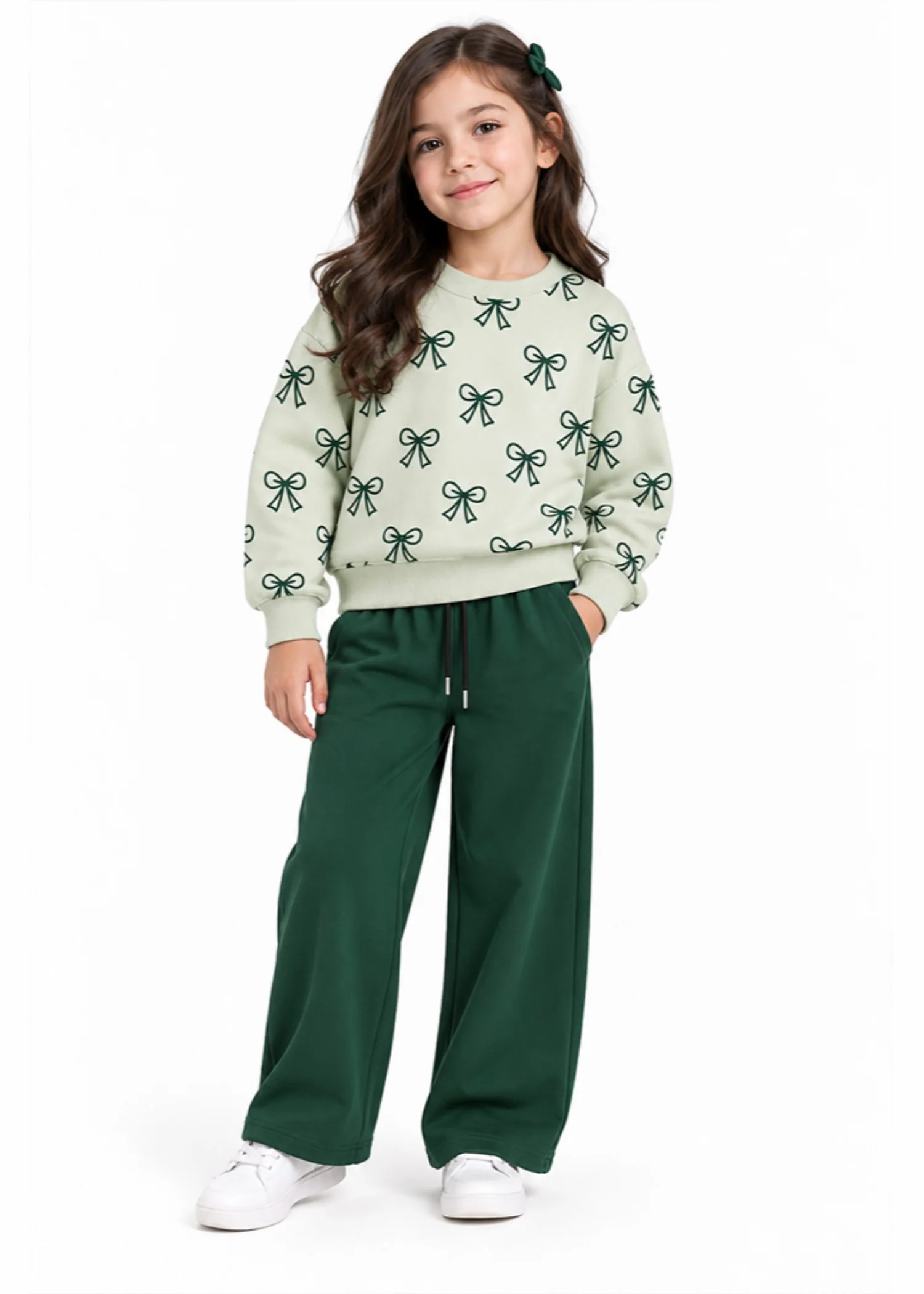 Co Ord Sets in Tea green, hunter green