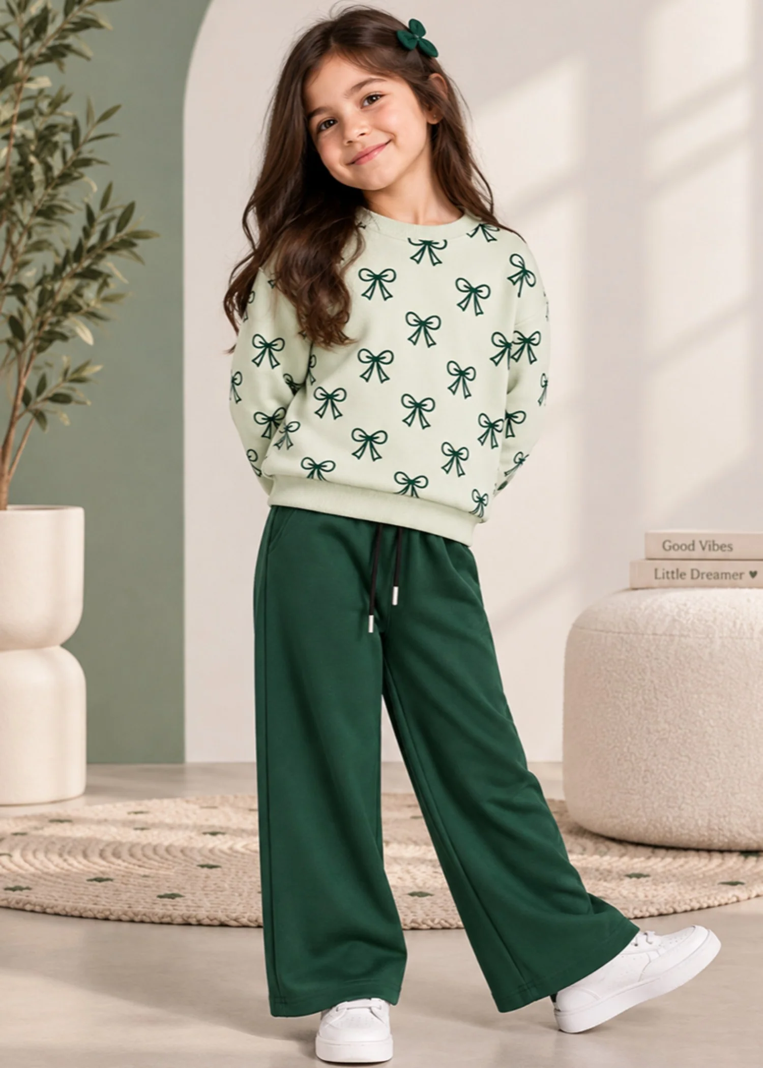 Co Ord Sets in Tea green, hunter green - view 3