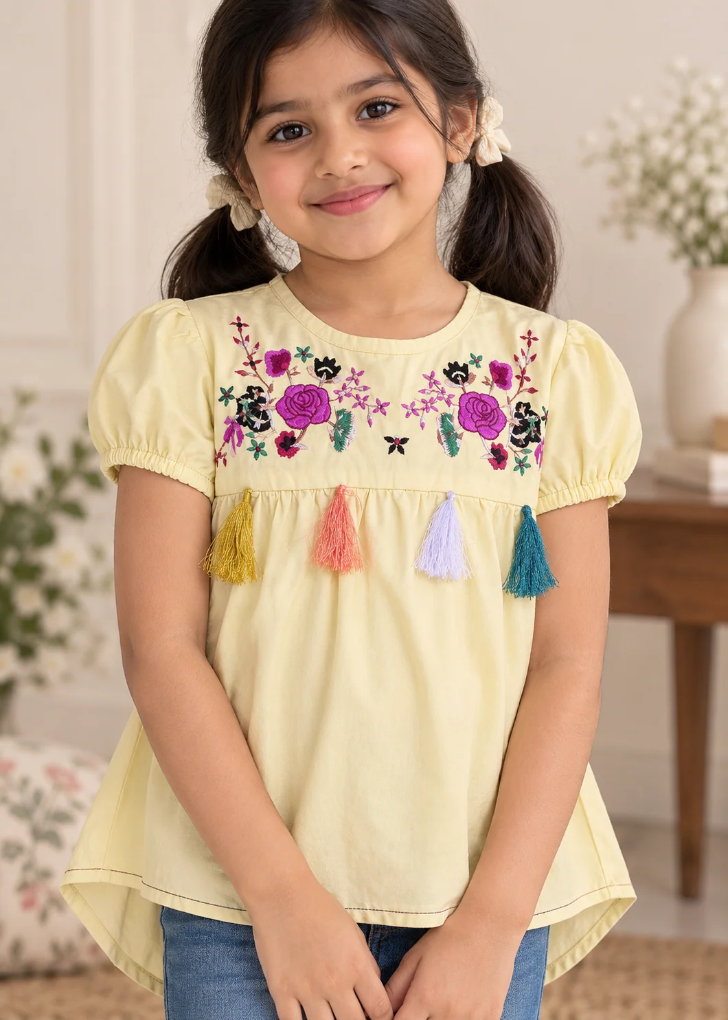 Top in Pale yellow - view 3