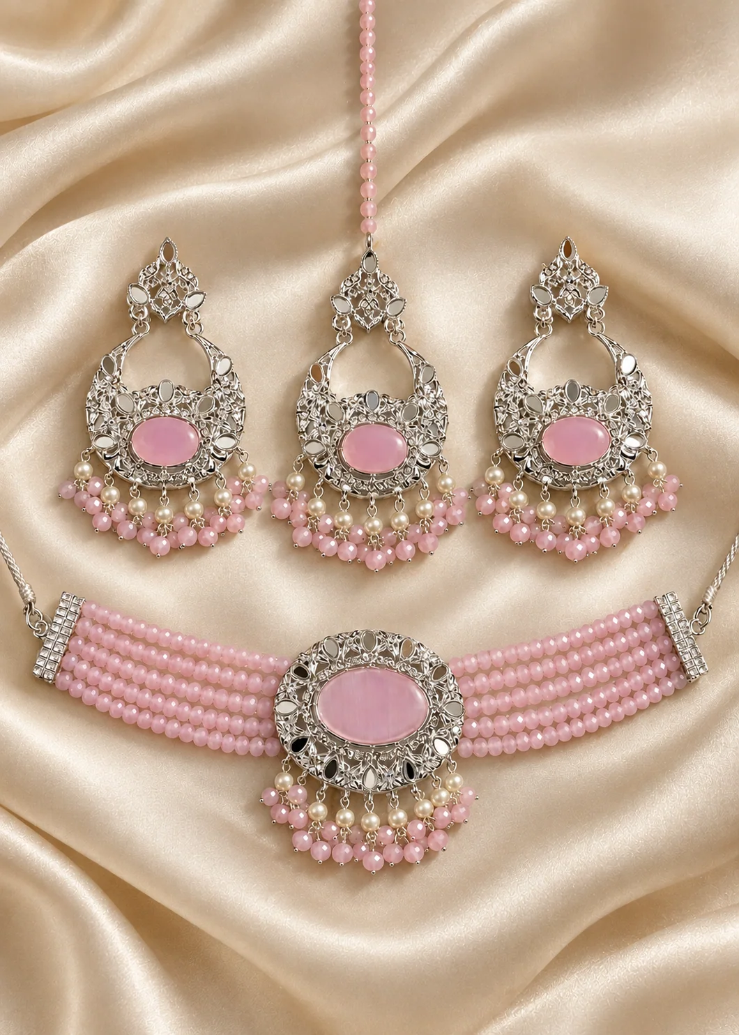 Choker in Baby pink Color by - Trendy Women Choker BAF4150 - view 4