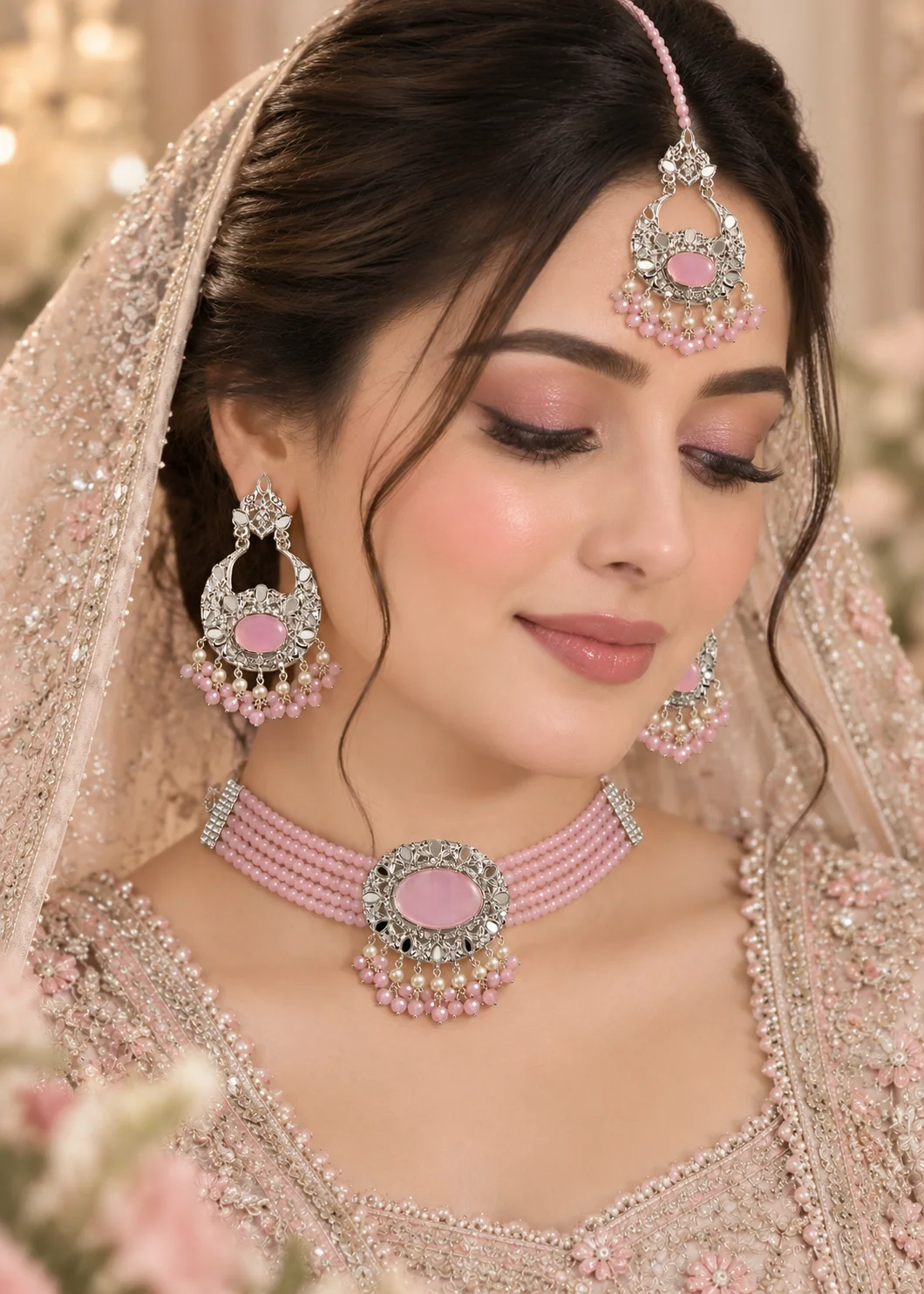 Choker in Baby pink Color by - Trendy Women Choker BAF4150 - view 3