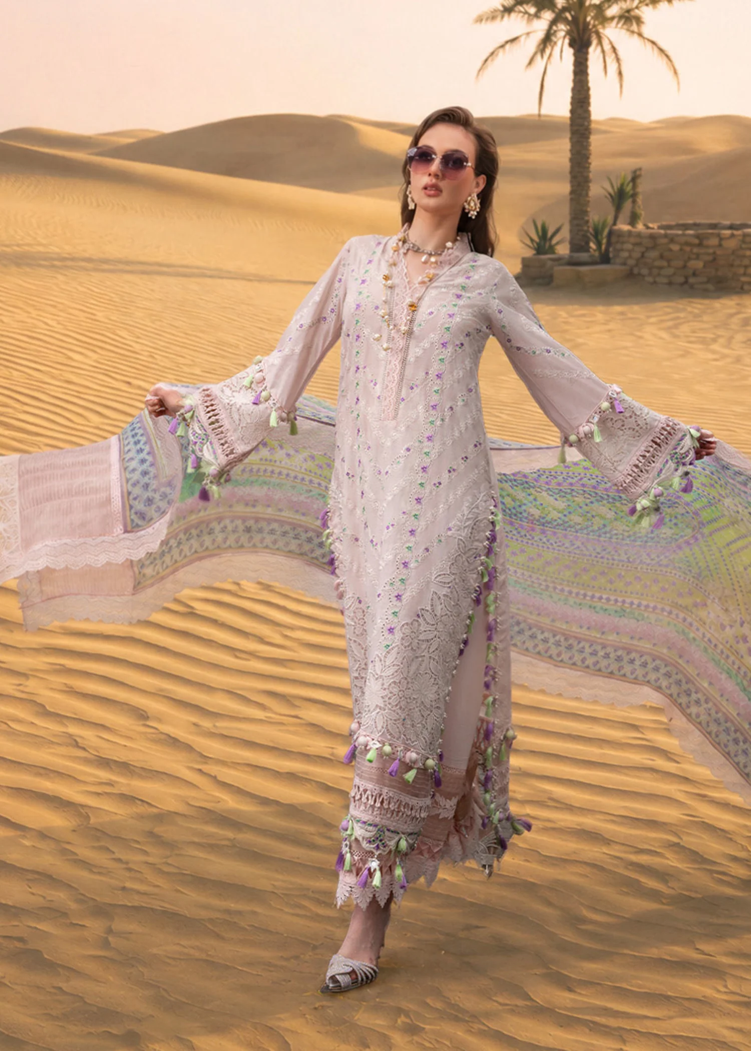 lawn Kurta Set in Lilac - view 2