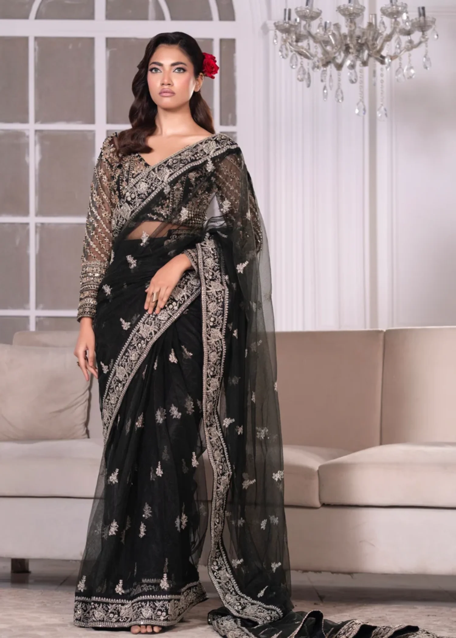 net Unstitched in Black - view 4