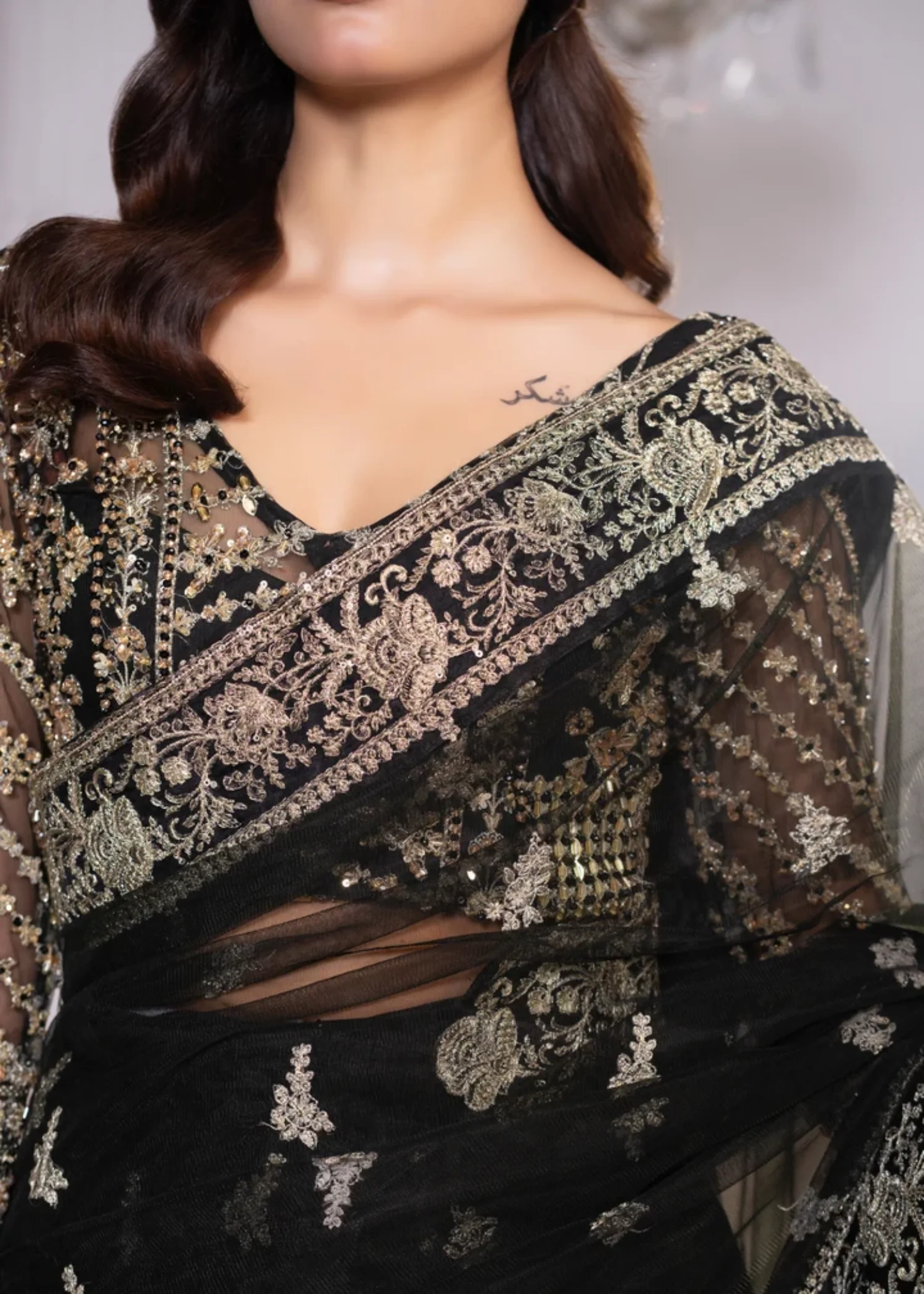 net Unstitched in Black - view 5