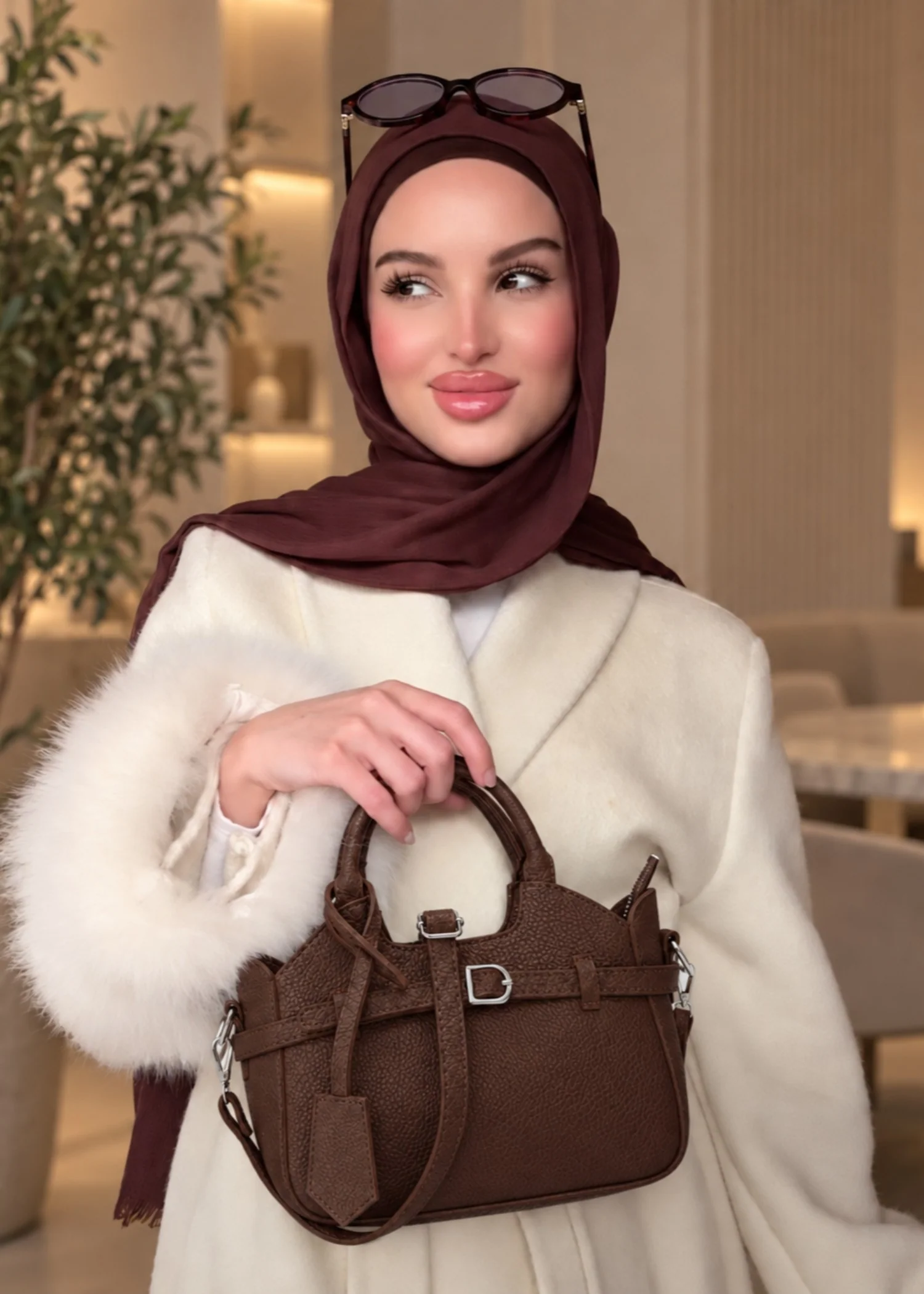 Crossbody in Dark brown Color by - Trendy Women Crossbody SUT2348 - view 3