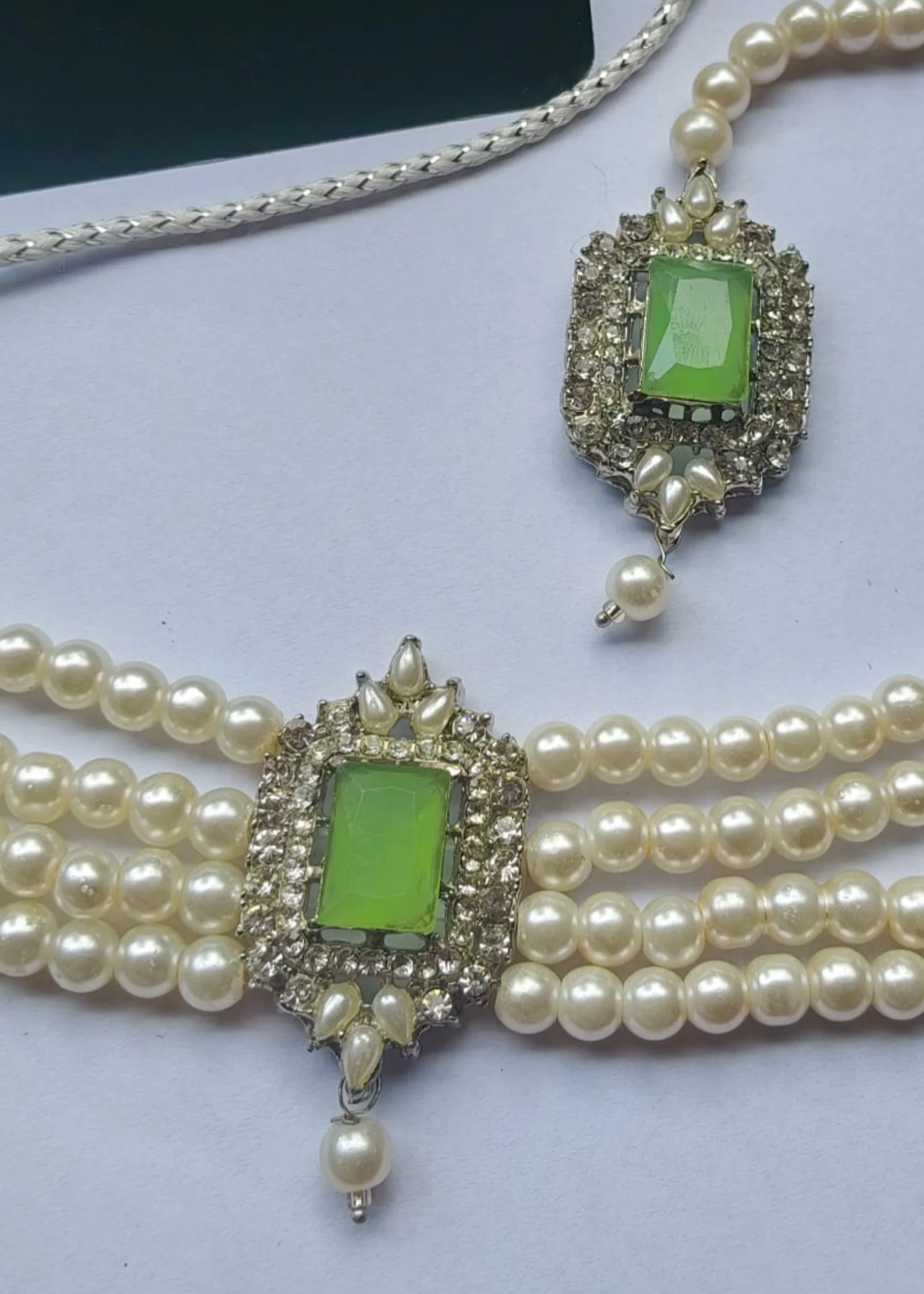 Choker in Pistachio green Color by - Trendy Women Choker CAO1460 - view 4